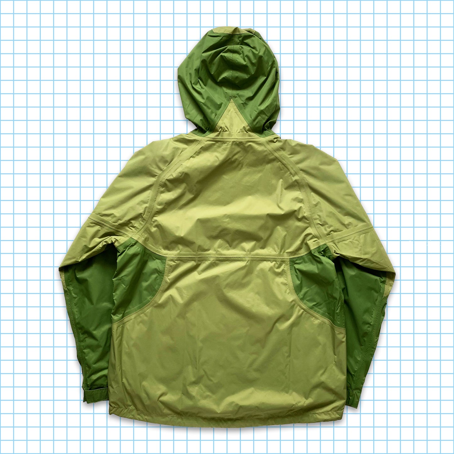Vintage Nike ACG Earthy Green Two Tone Panelled Waterproof Shell / Large & Extra Large