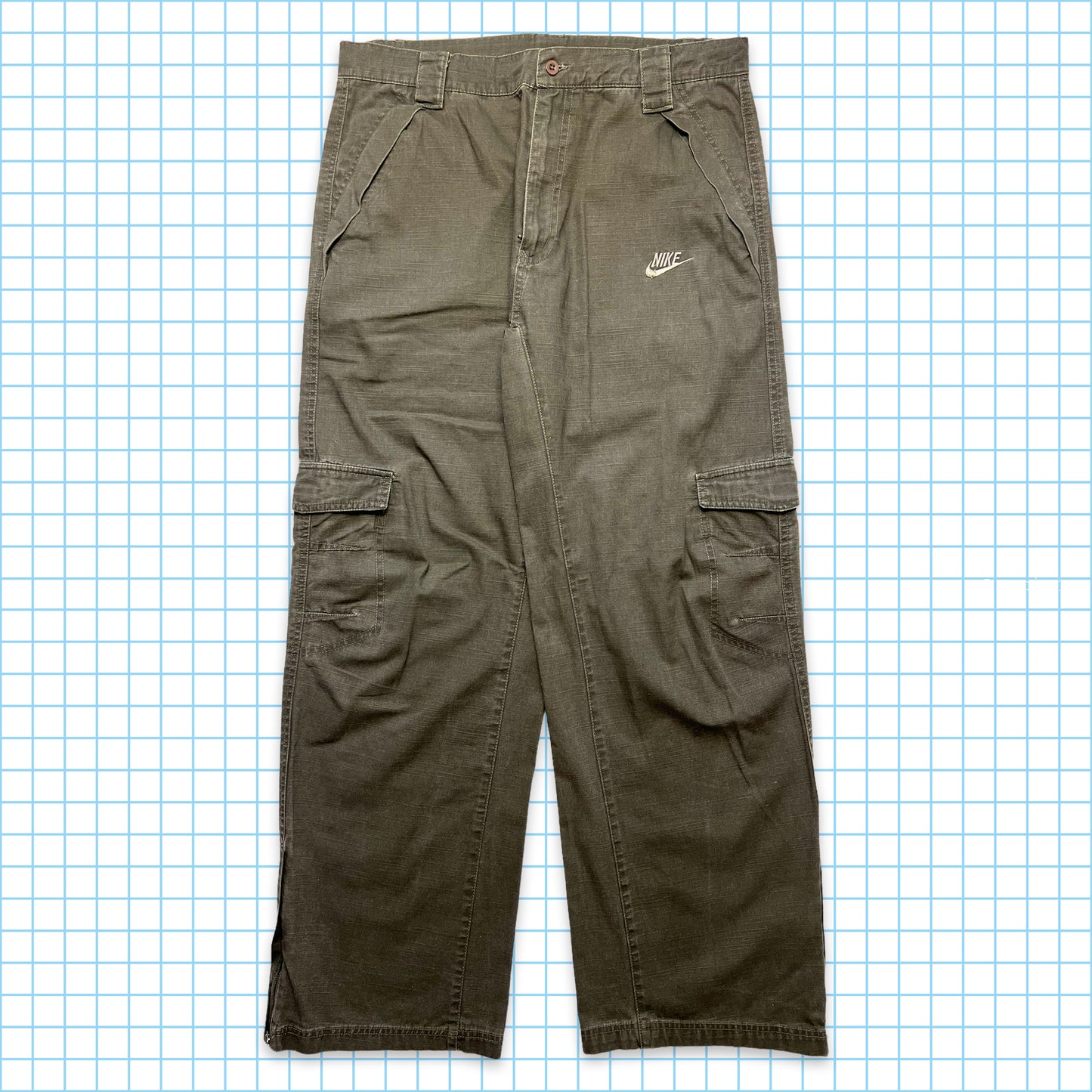 Nike Washed Grey/Brown Cargo Pant - 34" / 36" Waist