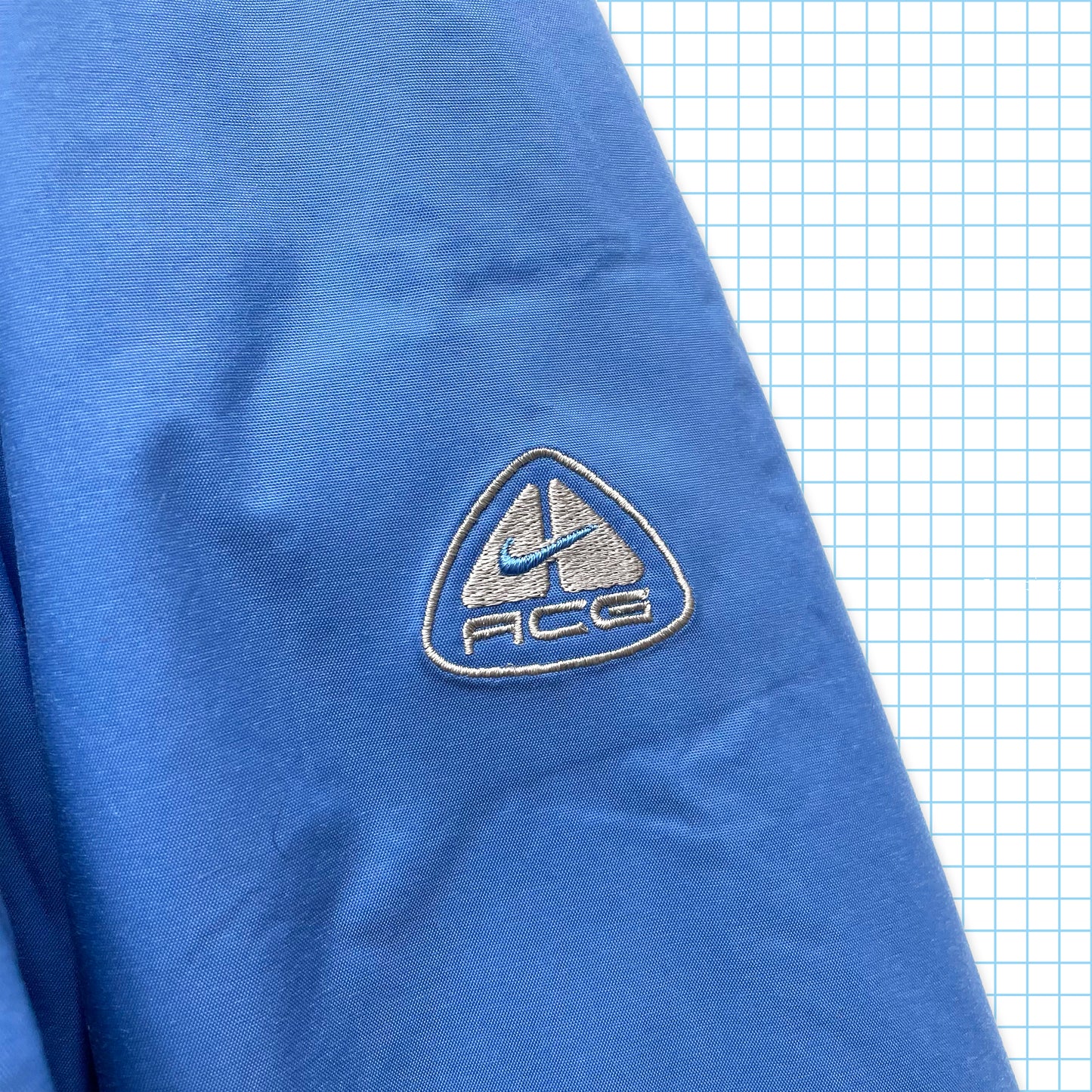 Nike ACG Sky Blue 5in1 Padded Heavy Weight Jacket Holiday 03' - Large