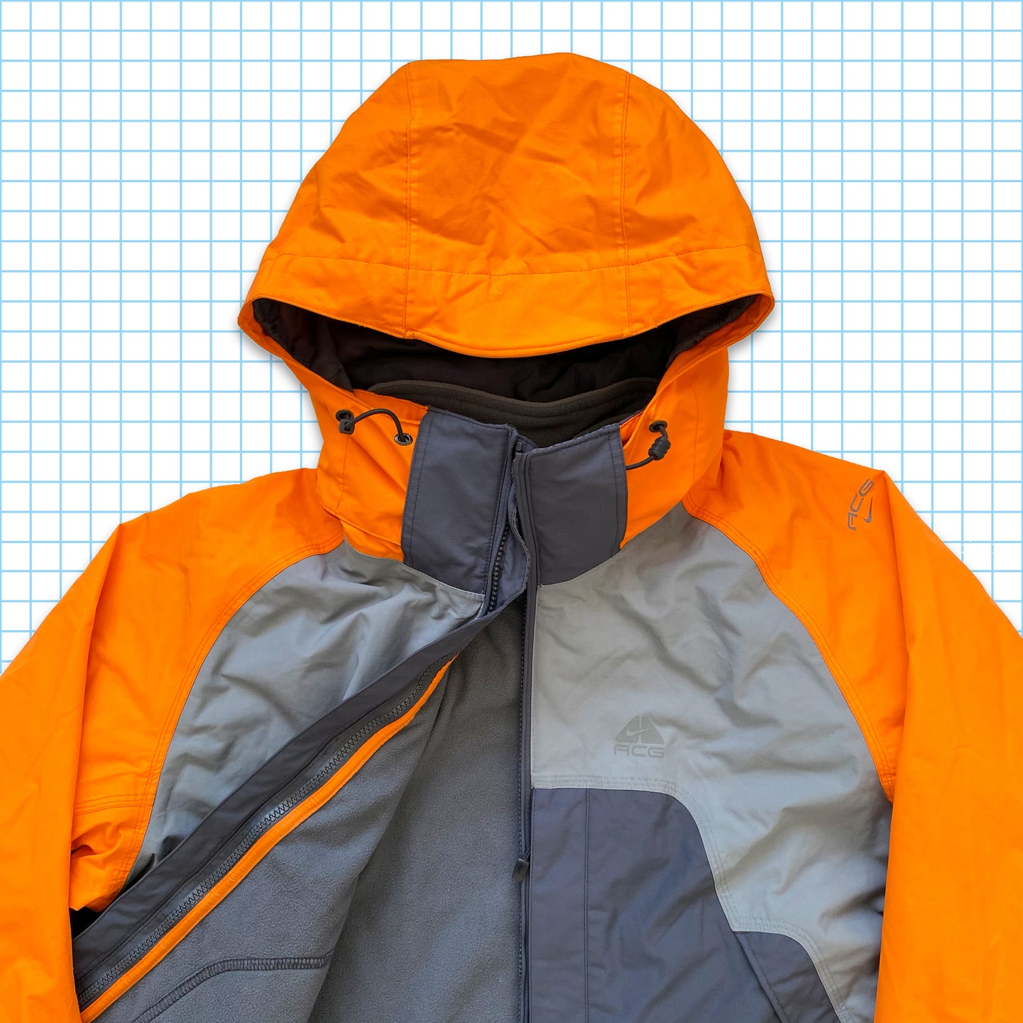 vintage Nike ACG 2in1 Veste rembourrée dégradé - Moyen / Grand