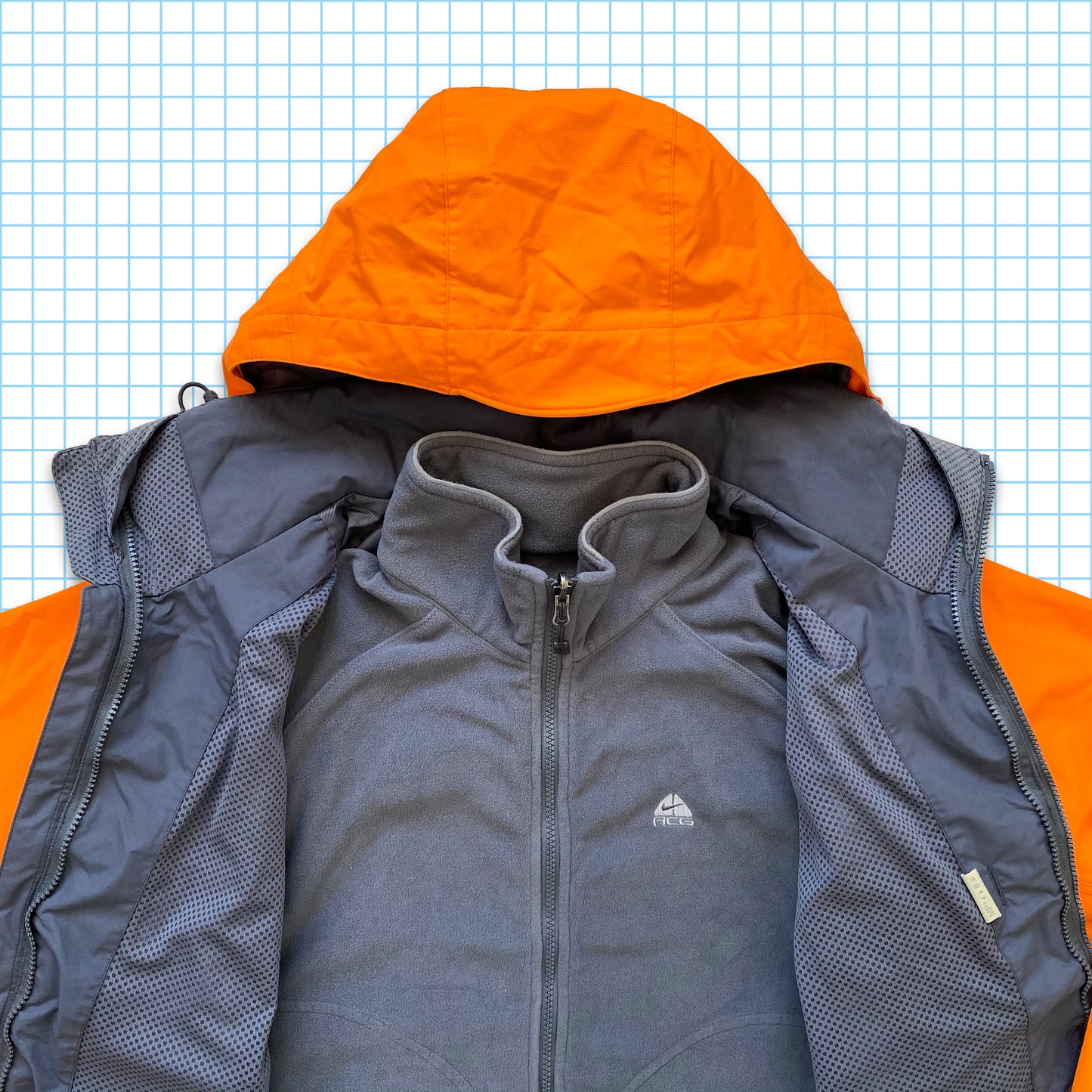 vintage Nike ACG 2in1 Veste rembourrée dégradé - Moyen / Grand