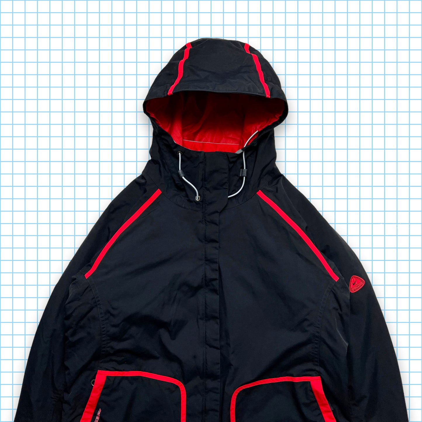 Nike ACG Red/Black Taped 2in1 Technical Jacket - Medium