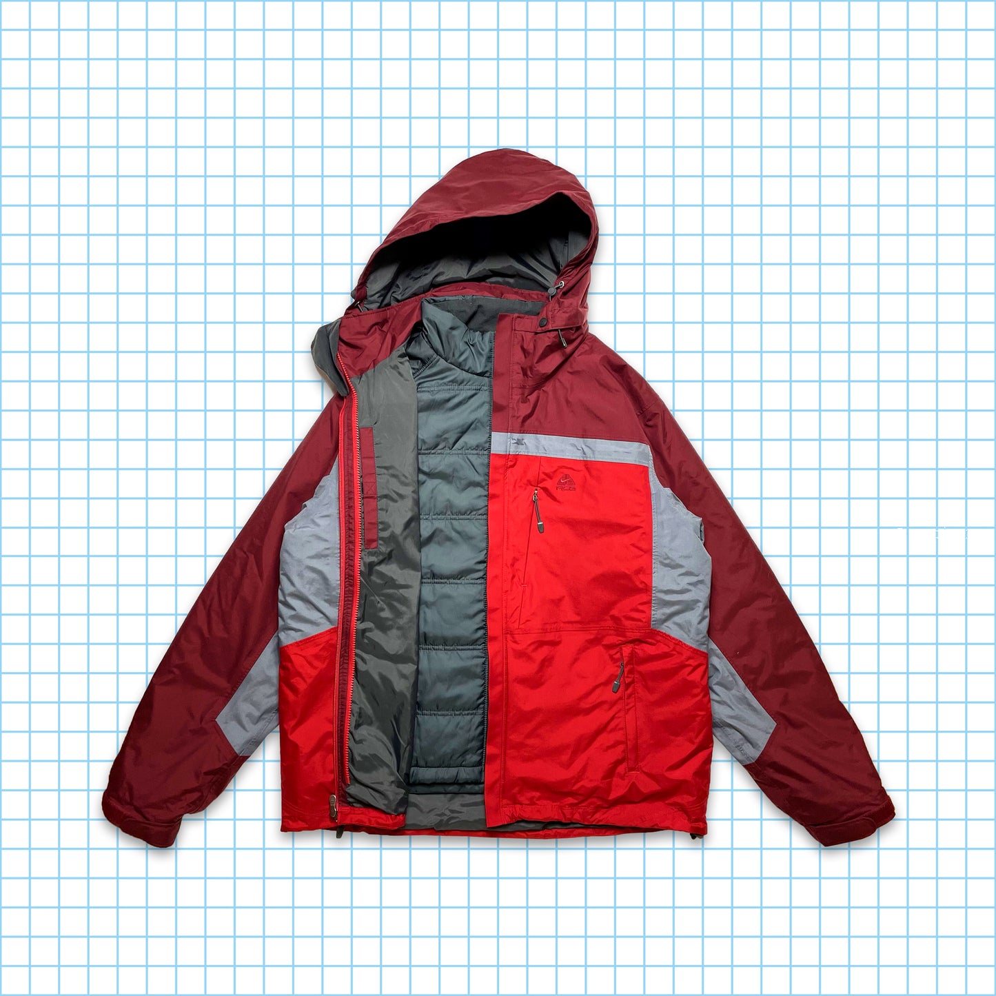 vintage Nike ACG Technique 2in1 Veste à panneaux - Extra Large