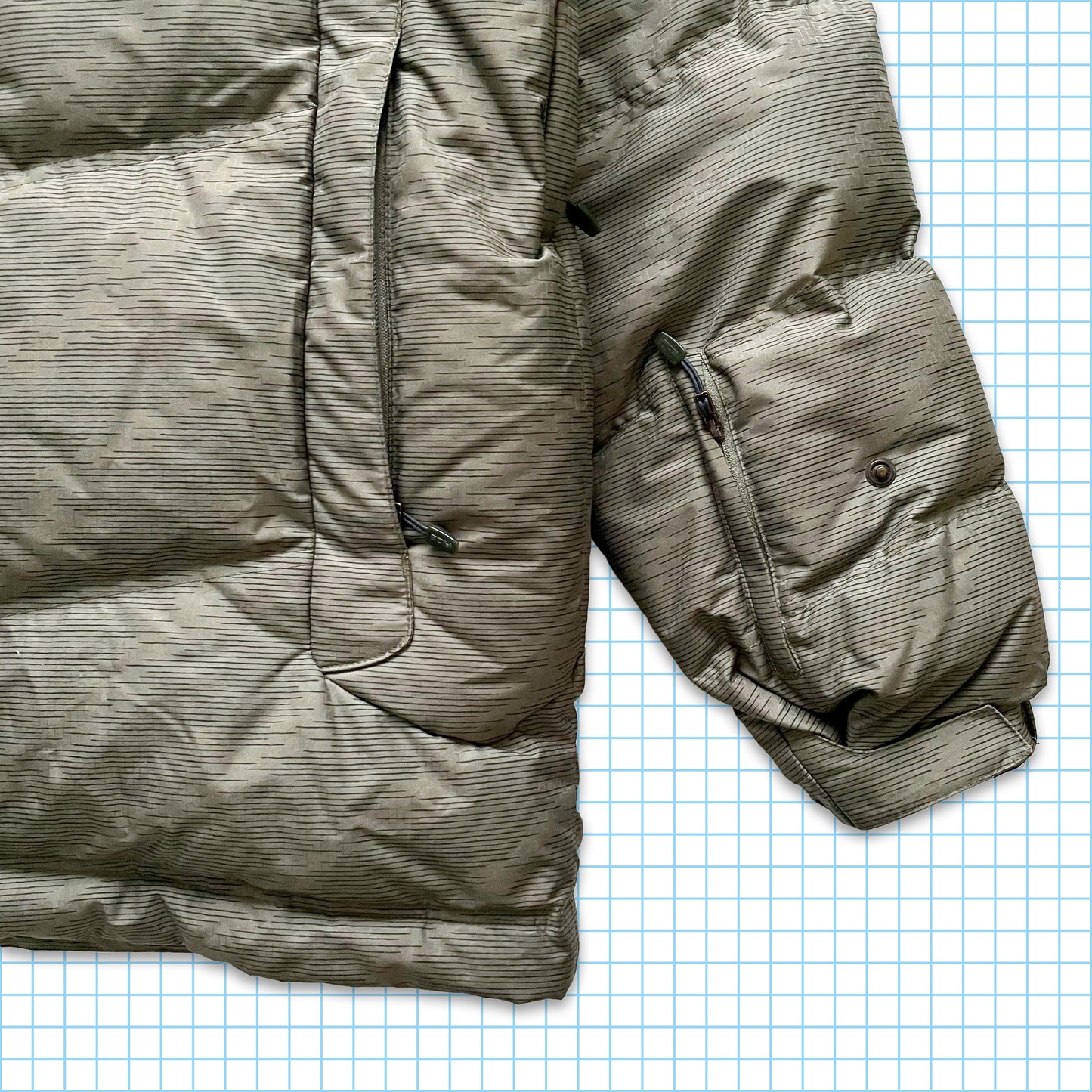 Vintage Nike ACG 650 Down Fill Khaki Puffer Jacket - Large