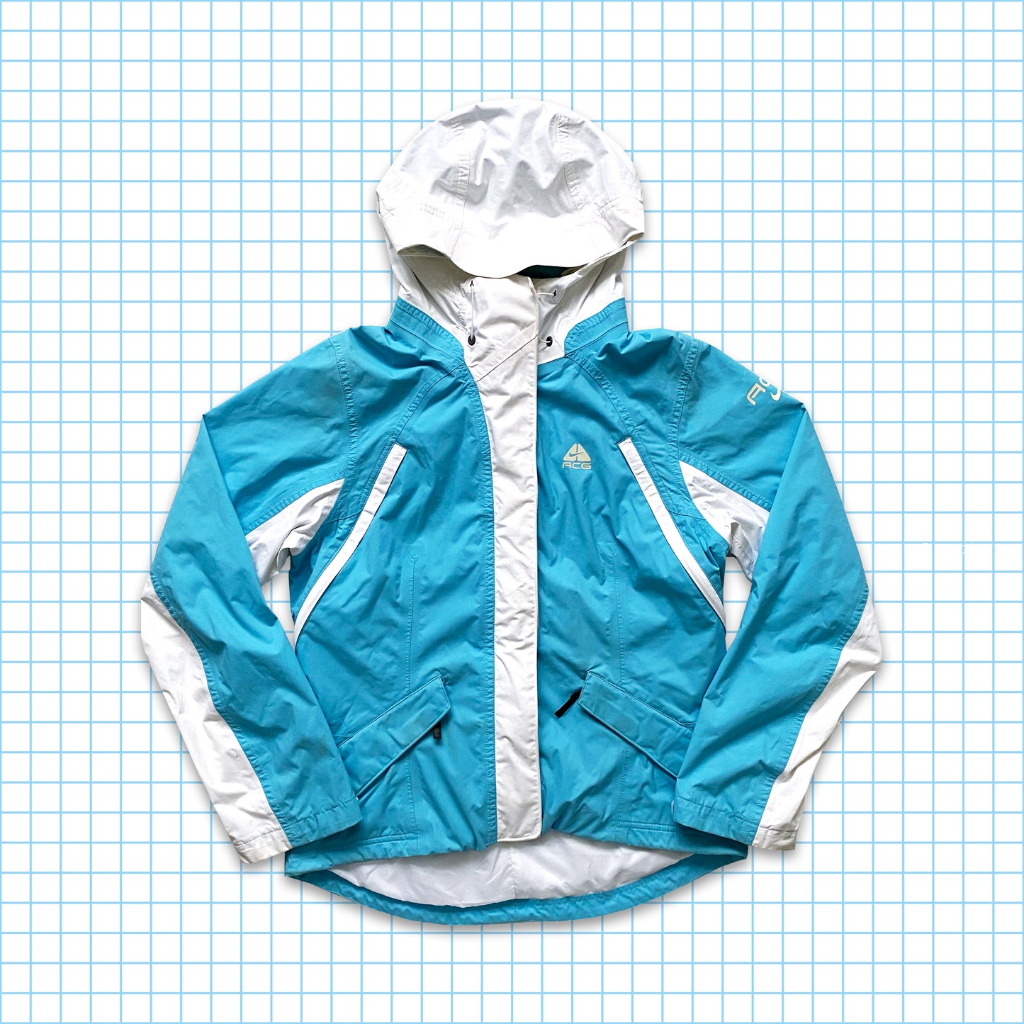 Vintage Nike ACG Aqua Blue Technical Jacket - Medium