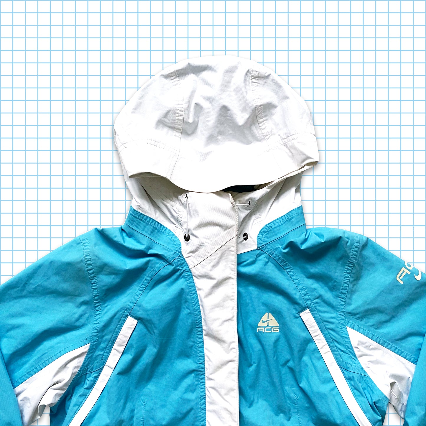 Vintage Nike ACG Aqua Blue Technical Jacket - Medium