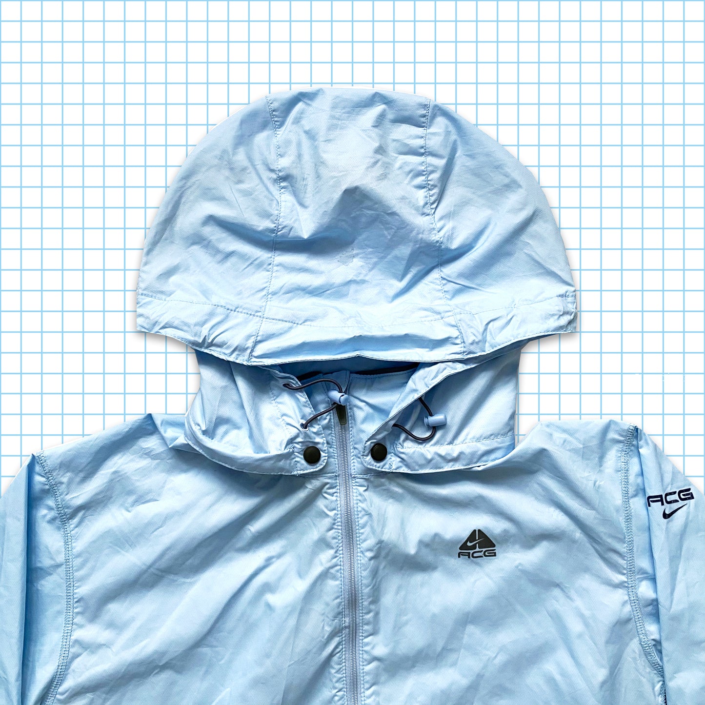 Vintage Nike ACG Baby Blue Water Resistant Outer Shell - Small