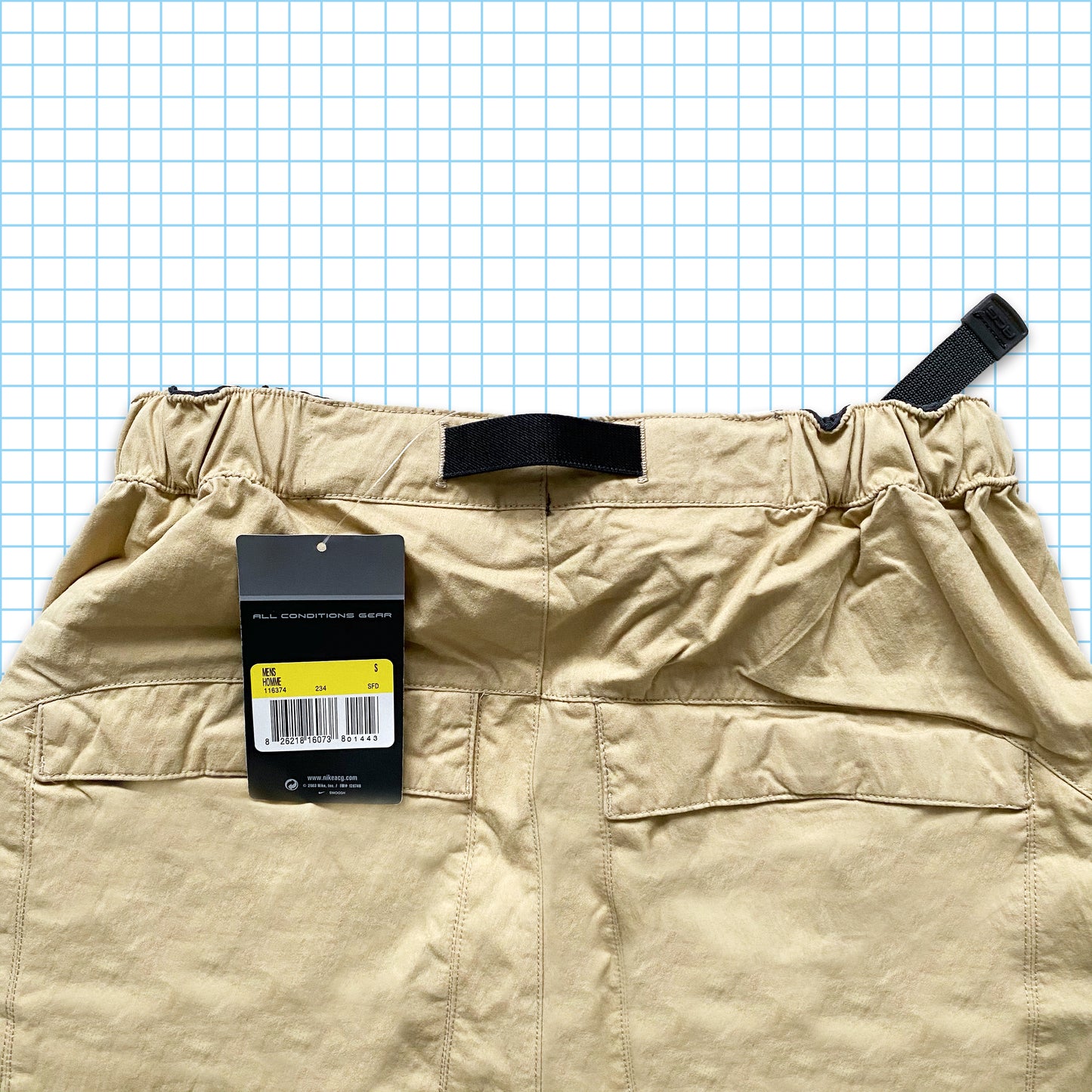 Vintage Nike ACG Beige Heavy Cotton Trousers - Small