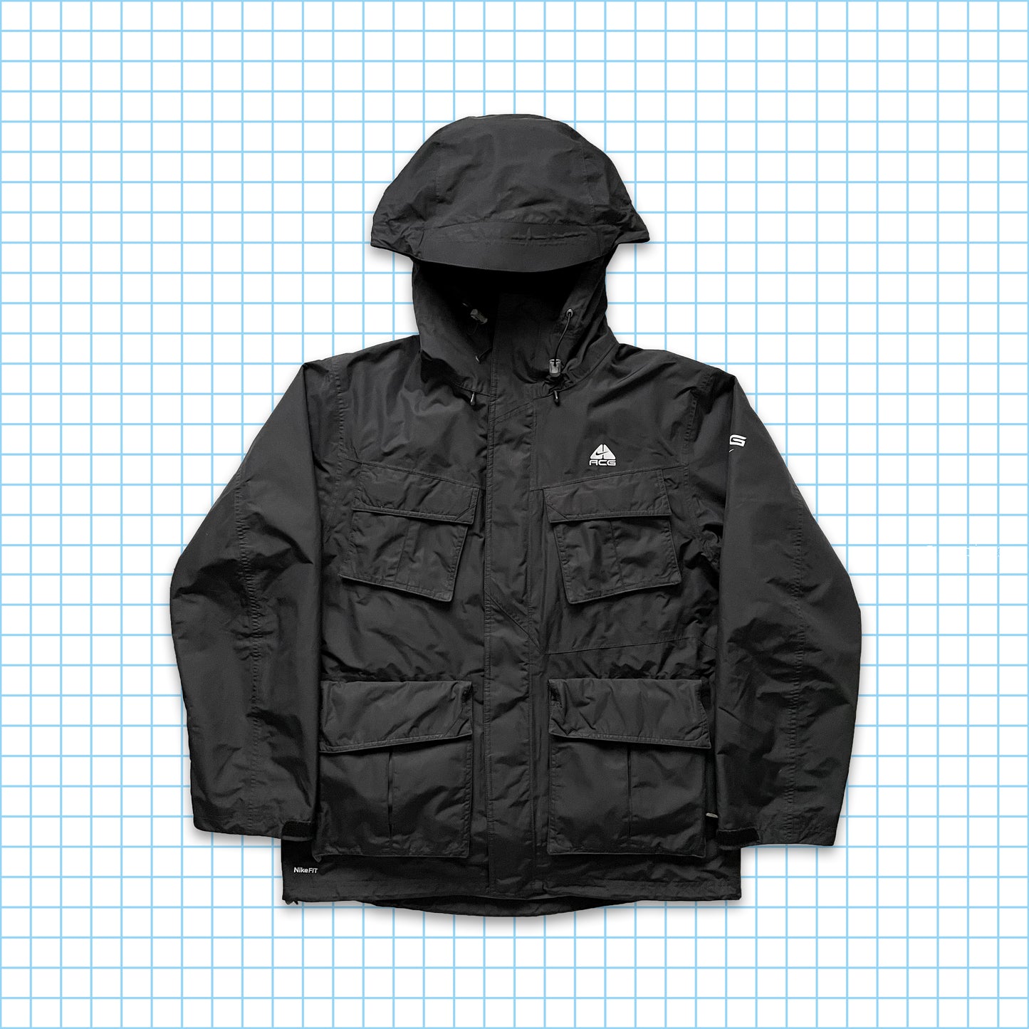 Vintage Nike ACG 2in1 Stealth Black Heavy Weight Multi Pocket - Large / Extra Large
