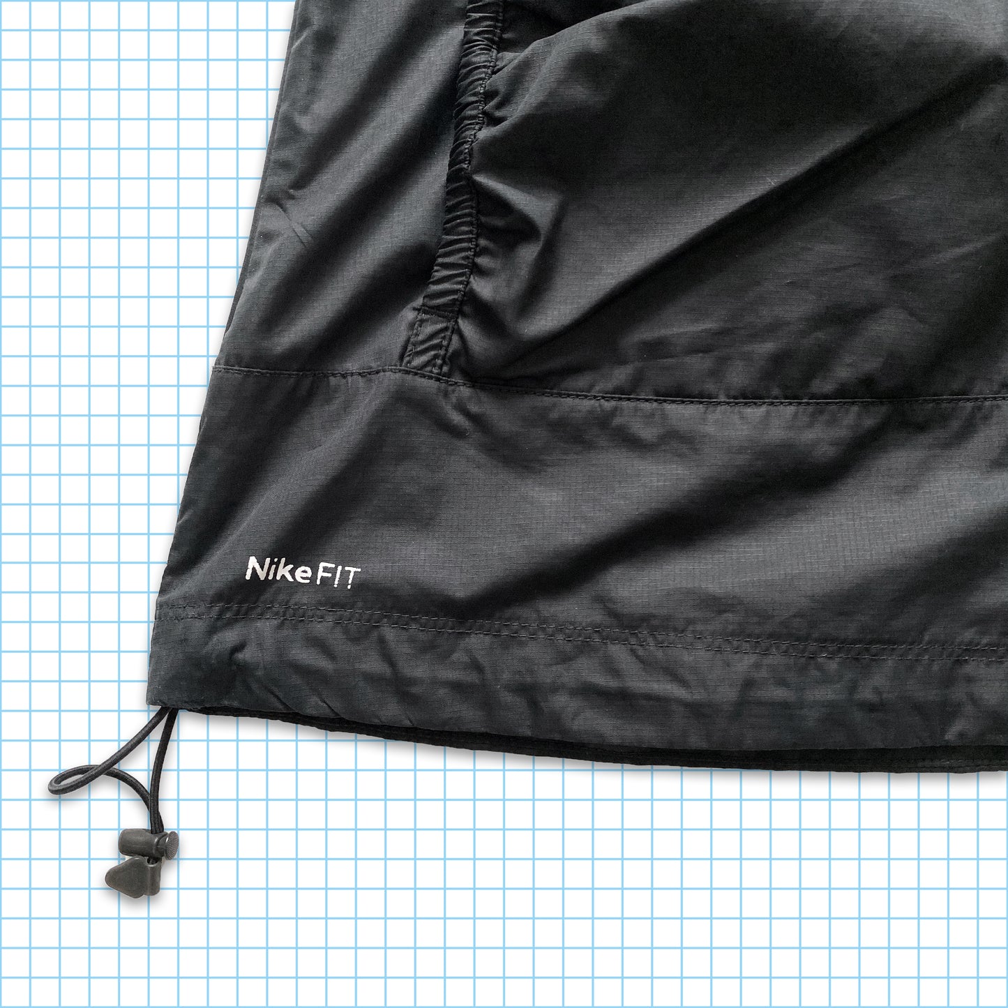 Vintage Nike ACG Stealth Black Shell Jacket - Medium