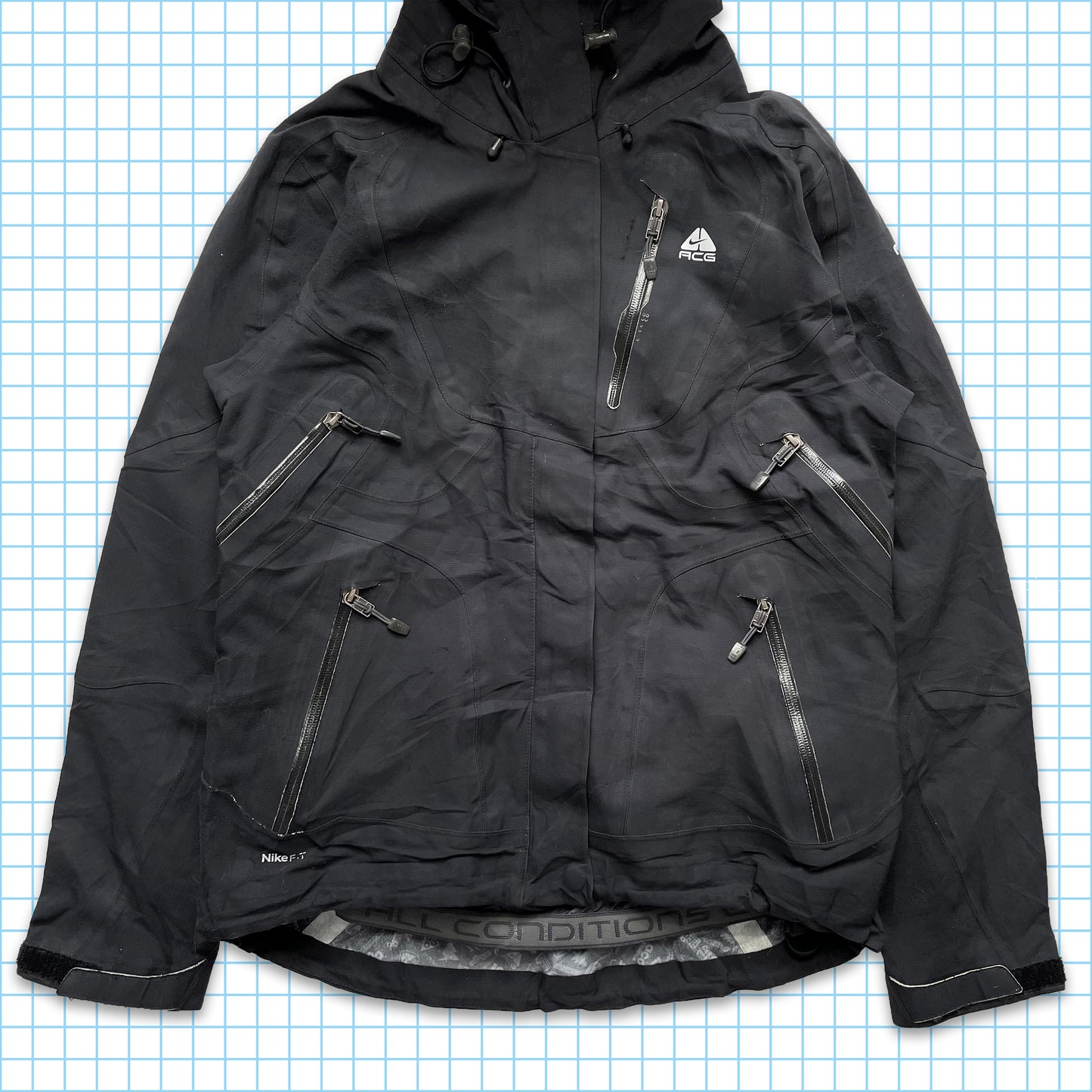 Vintage Nike ACG Stealth Black Recco System Tri Pocket - Small / Medium