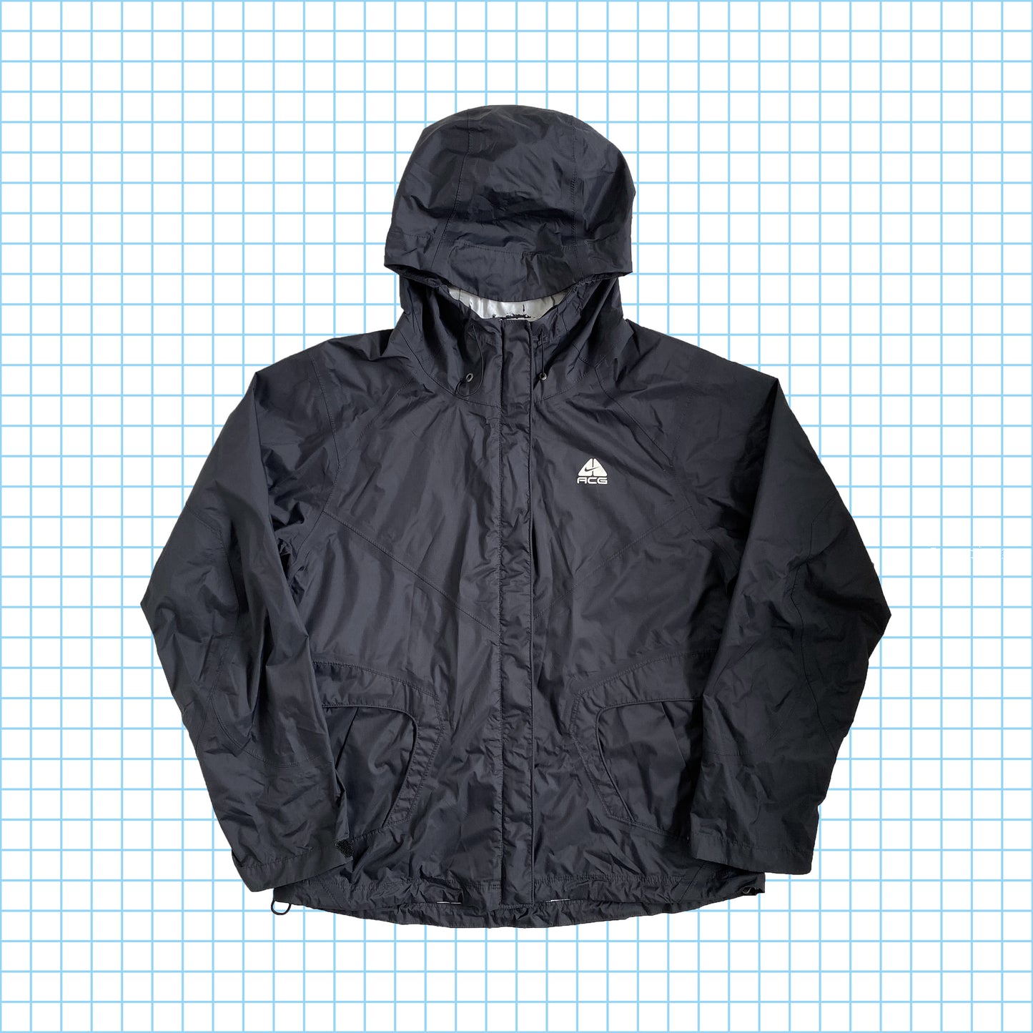 vintage Nike ACG Stealth Noir Imperméable - Grand