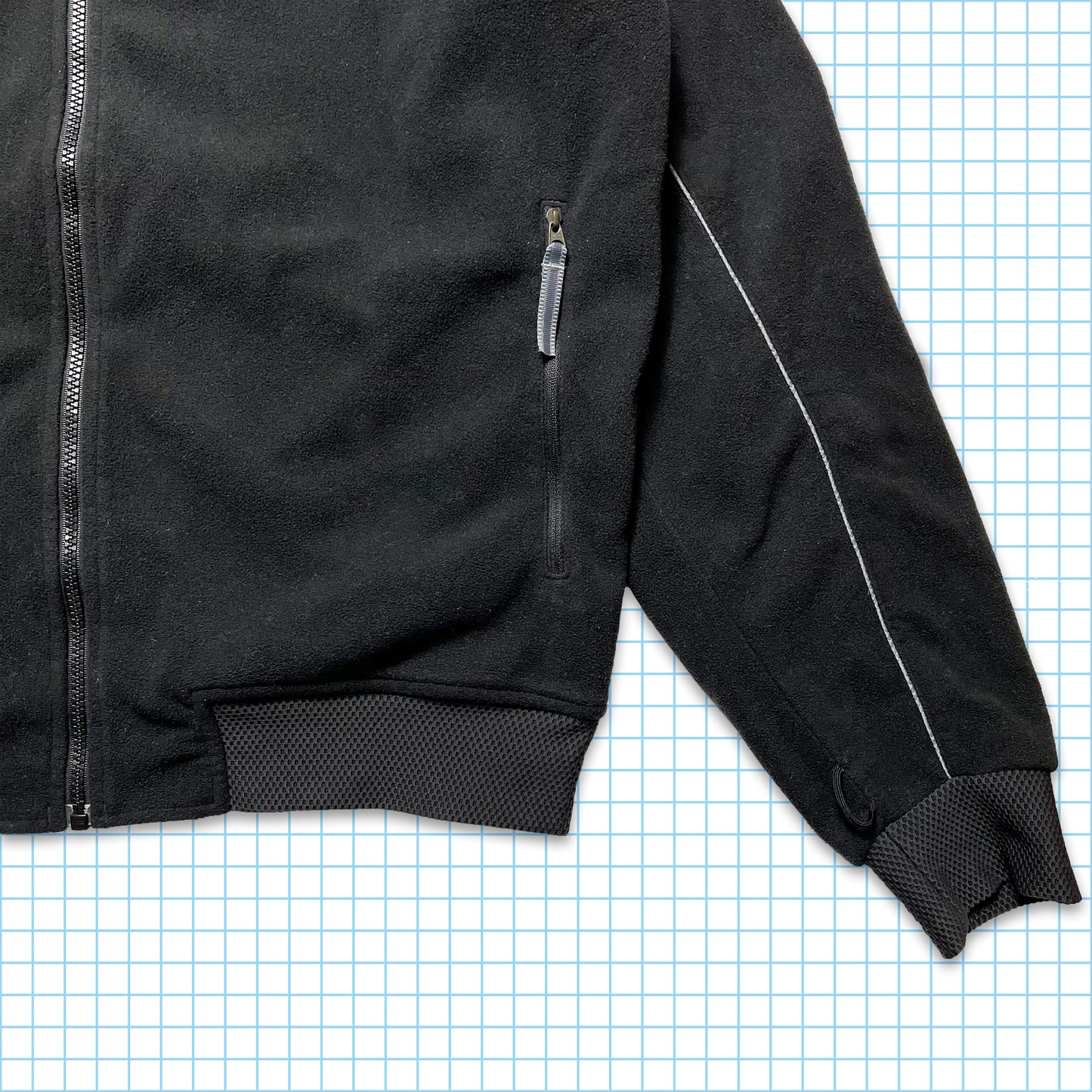 Vintage Nike ACG Black/Grey Pipped Fleece - Large / Extra Large