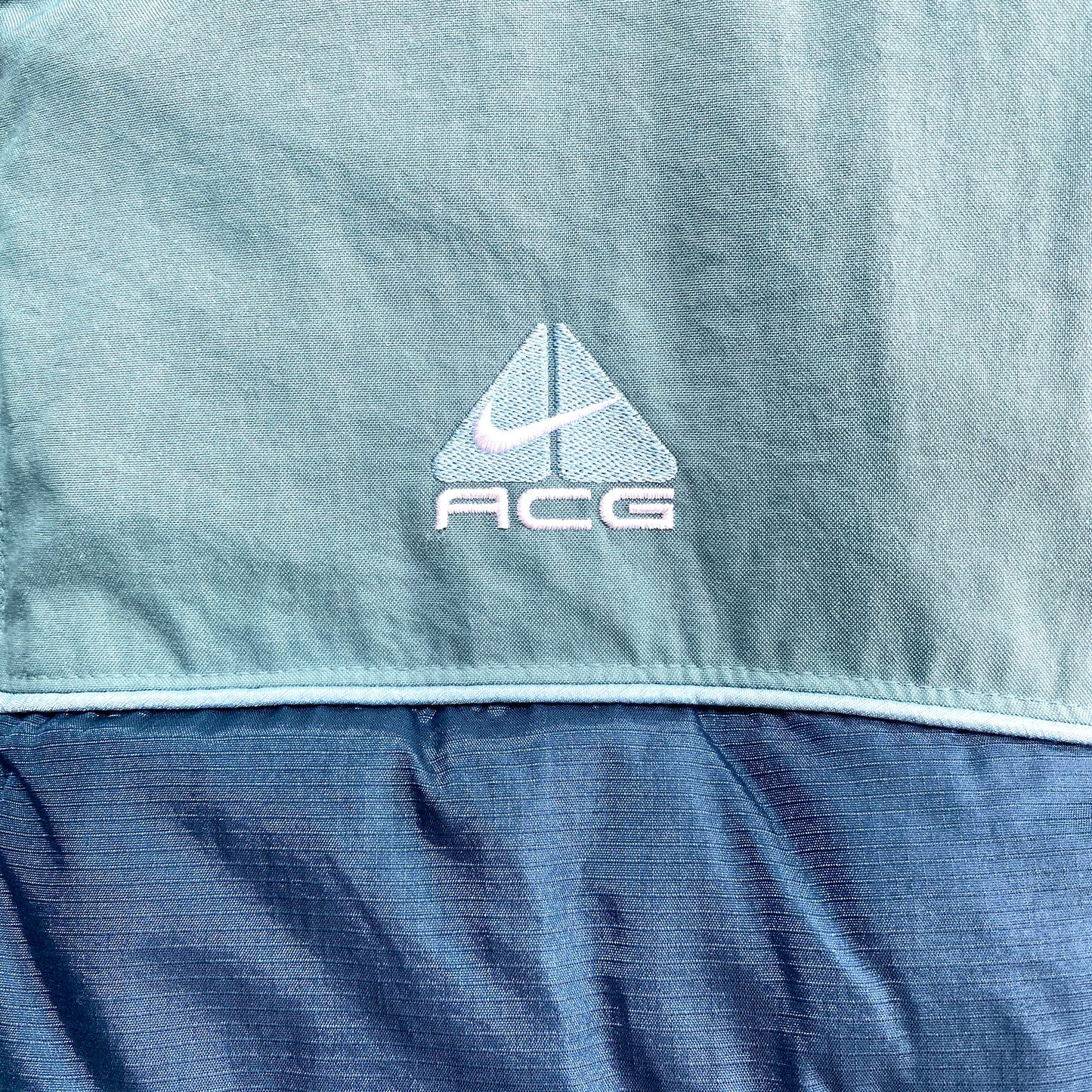 vintage Nike ACG Bleu Rembourré Down Gilet - Moyen