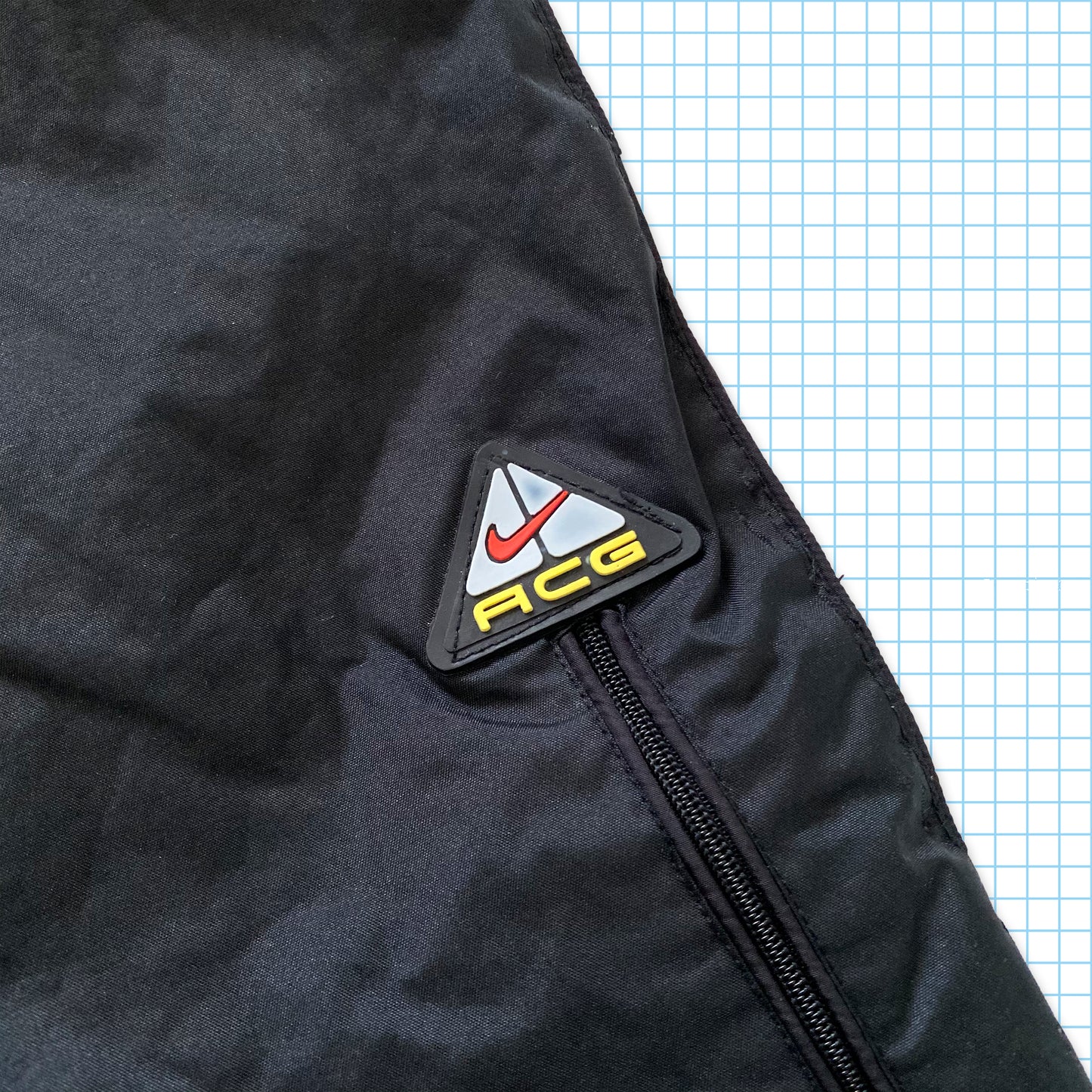 vintage Nike ACG Bootleg Nylon Shell Lined Track Pants - Moyen