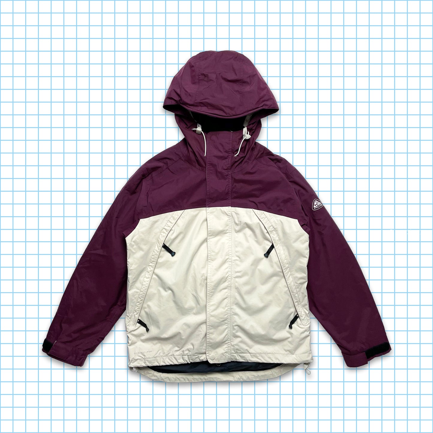 Vintage Nike ACG 2in1 Technical Burgundy Jacket - Small
