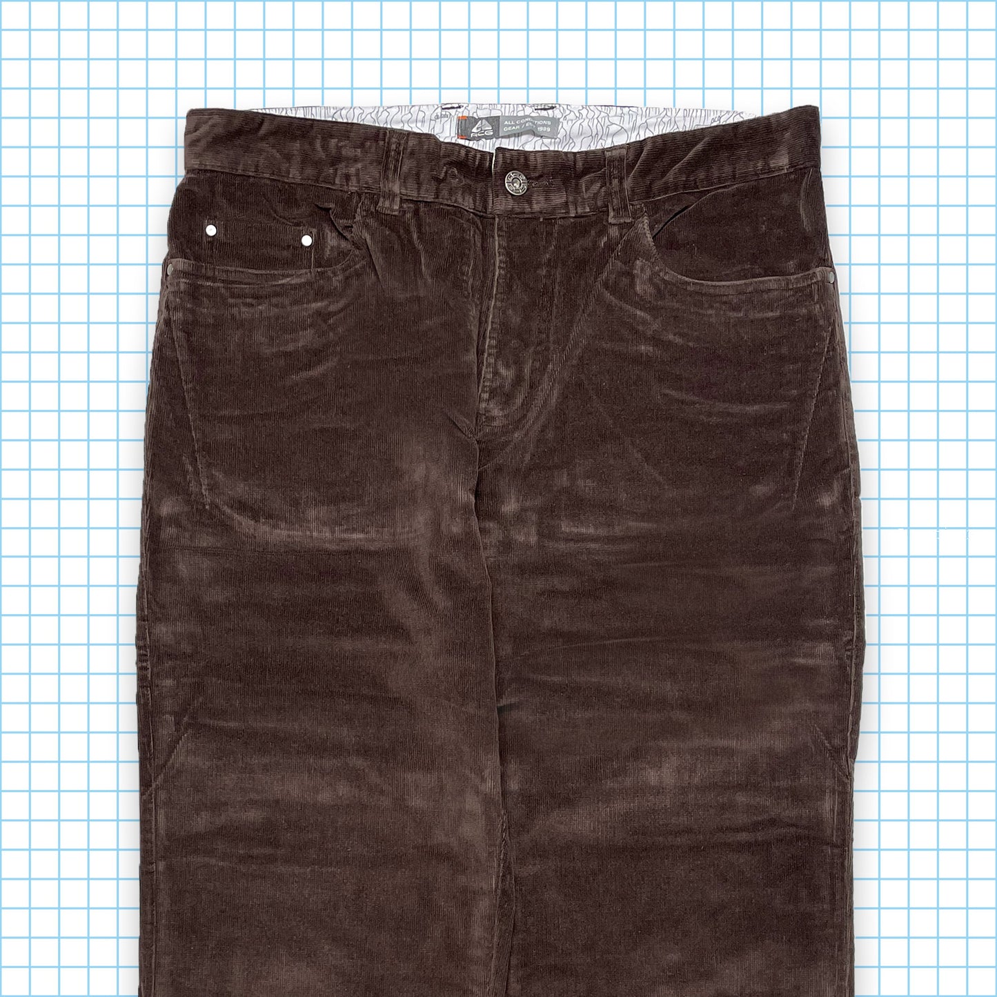 Nike ACG Brown Baby Cord Trousers Fall 00’ - 34" Waist