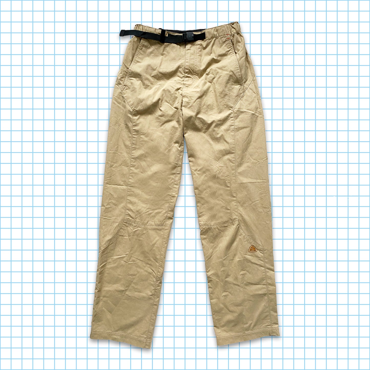 Vintage Nike ACG Beige Heavy Cotton Trousers - Small