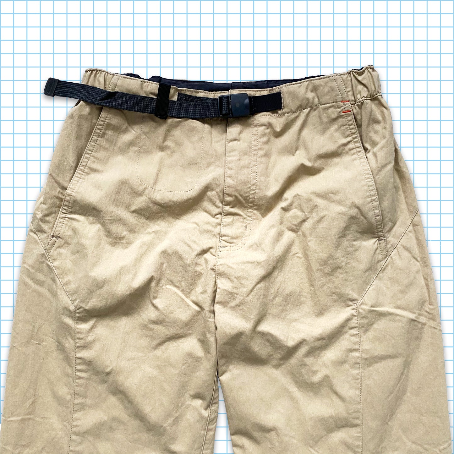 Vintage Nike ACG Beige Heavy Cotton Trousers - Small