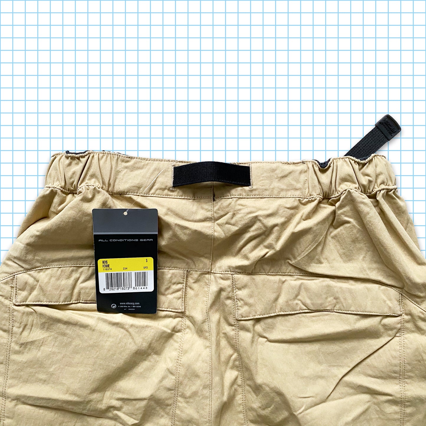 Vintage Nike ACG Beige Heavy Cotton Trousers - Small