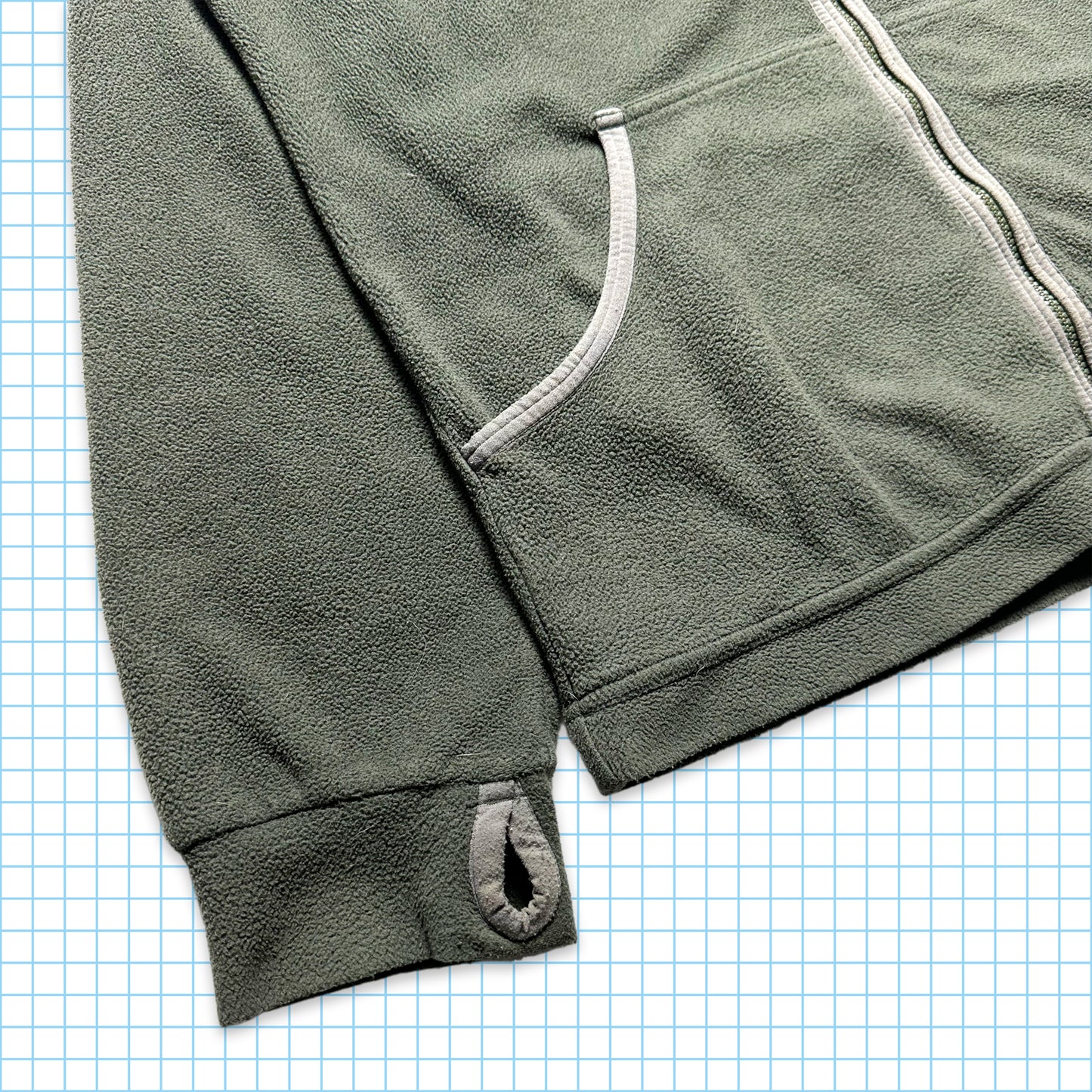 Nike ACG Vert/Gris Casque Ear Vent Zippé Sweat à capuche - Extra Large / Extra Extra Large