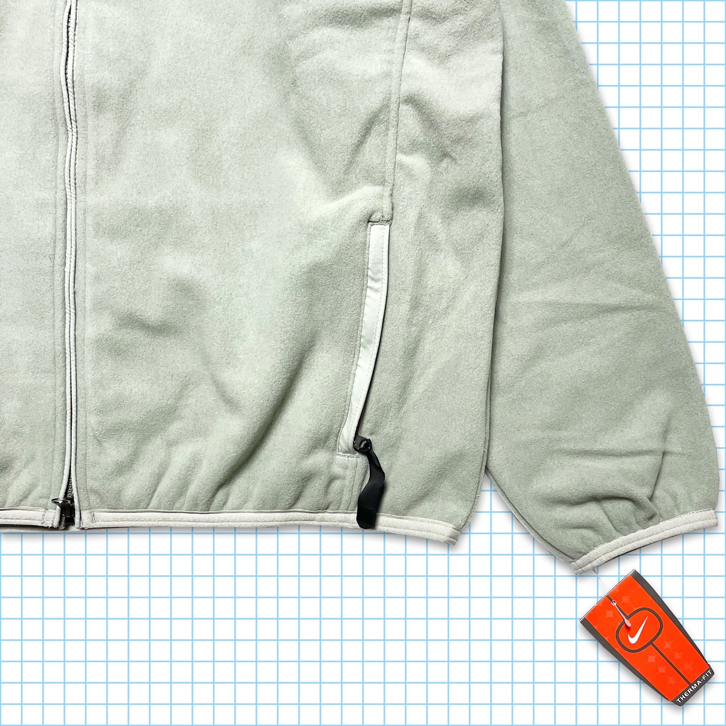 Vintage Nike ACG Light Grey Therma-Fit Fleece Summer 00' - Extra Large / Extra Extra Large