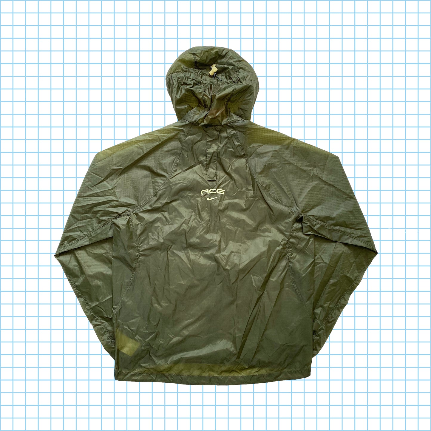 Vintage Nike ACG Forest Green Semi Transparent Ripstop Jacket - Medium / Large