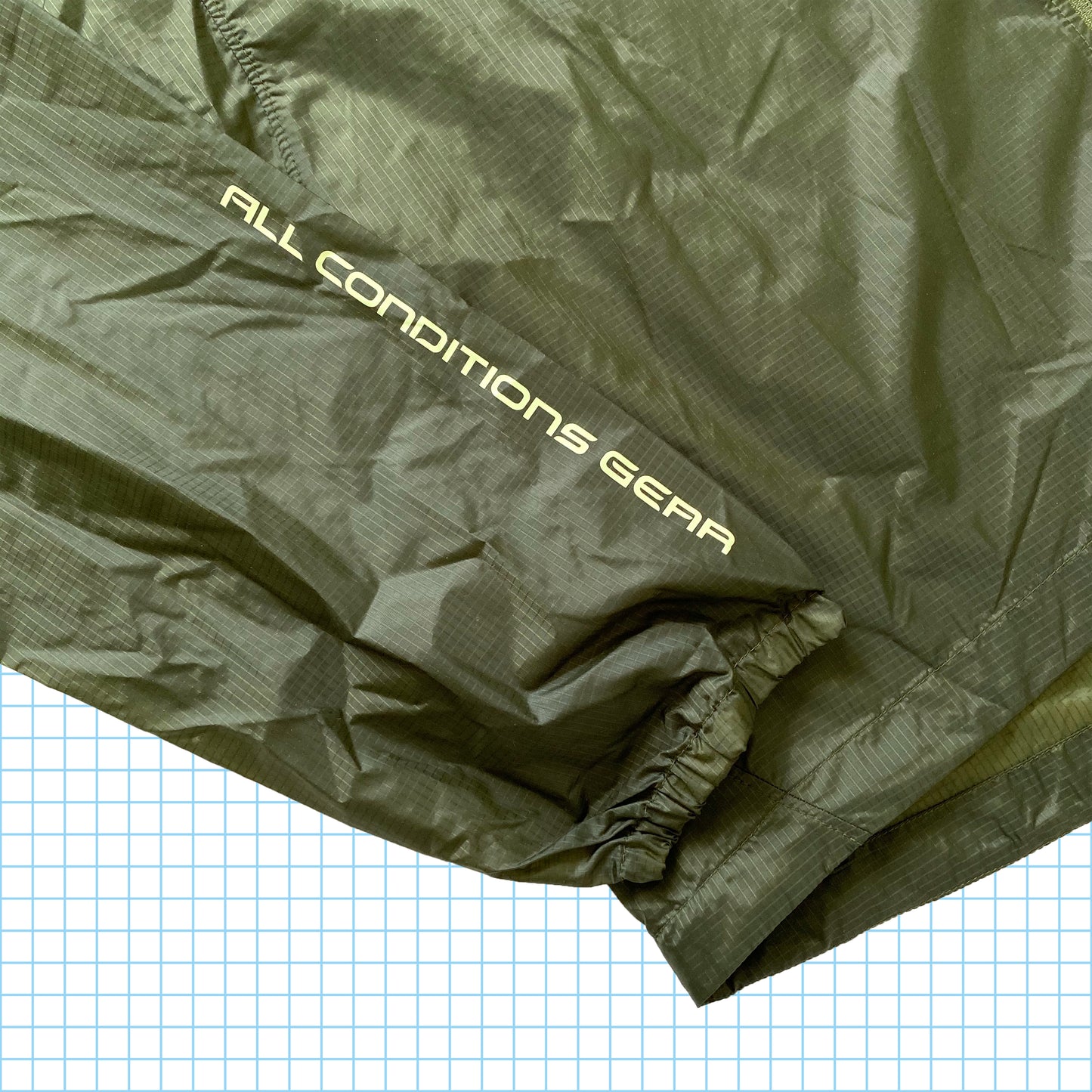 Vintage Nike ACG Forest Green Semi Transparent Ripstop Jacket - Medium / Large