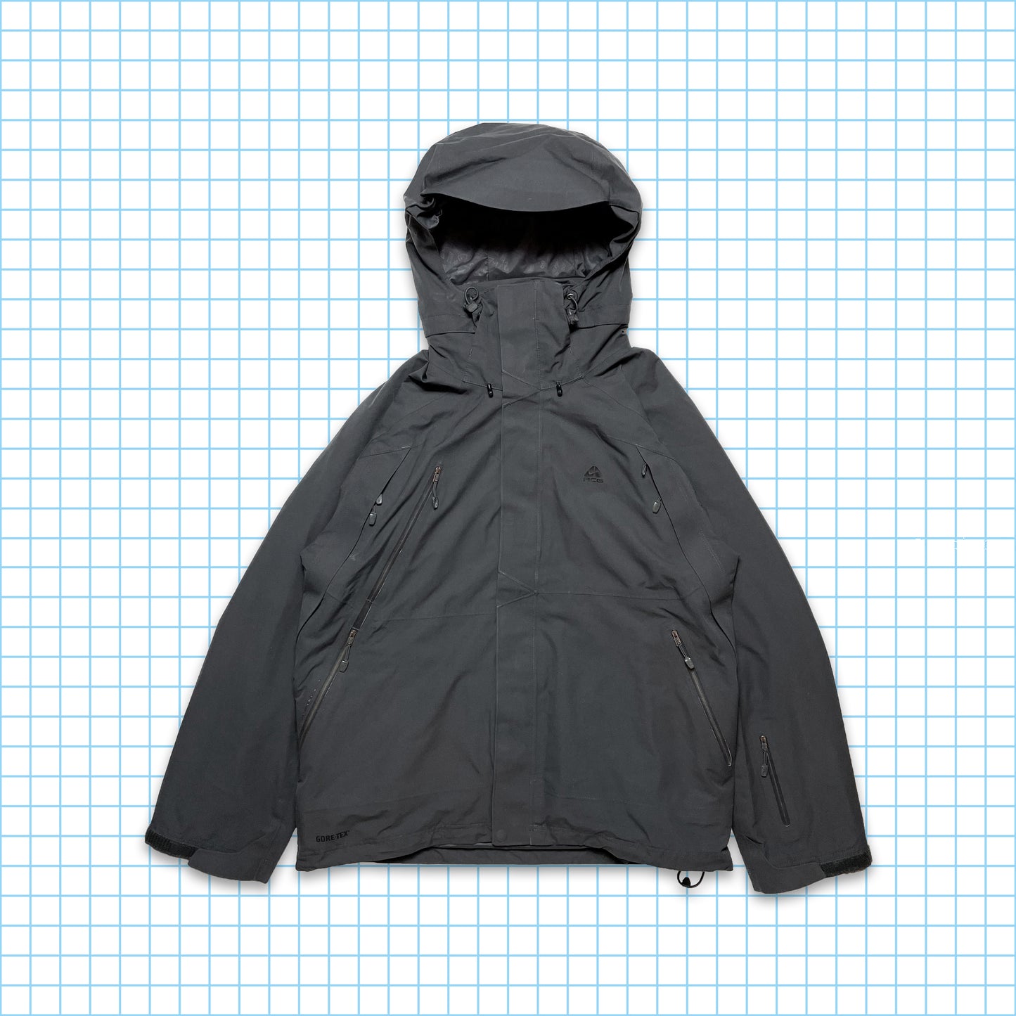 Vintage Nike ACG Tonal Gun Metal Grey Gore-Tex Padded Shell Jacket Fall 00’ - Large / Extra Large
