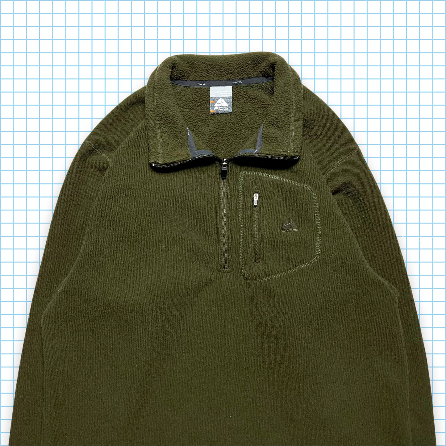 Nike ACG Forest Green Tonal Quarter Zip - Large / Extra Large