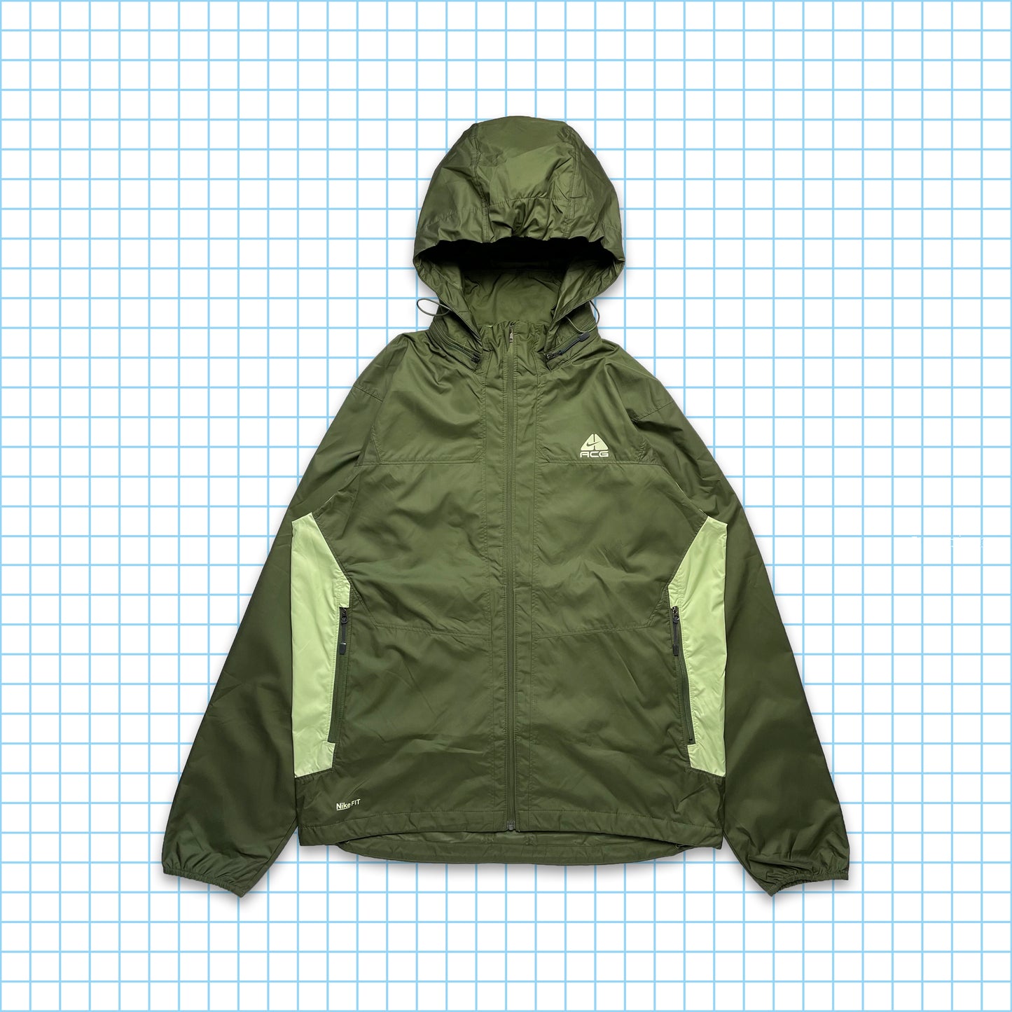 Nike ACG NikeFit Contrast Green Water Repellant Track Jacket Holiday 06' - Large
