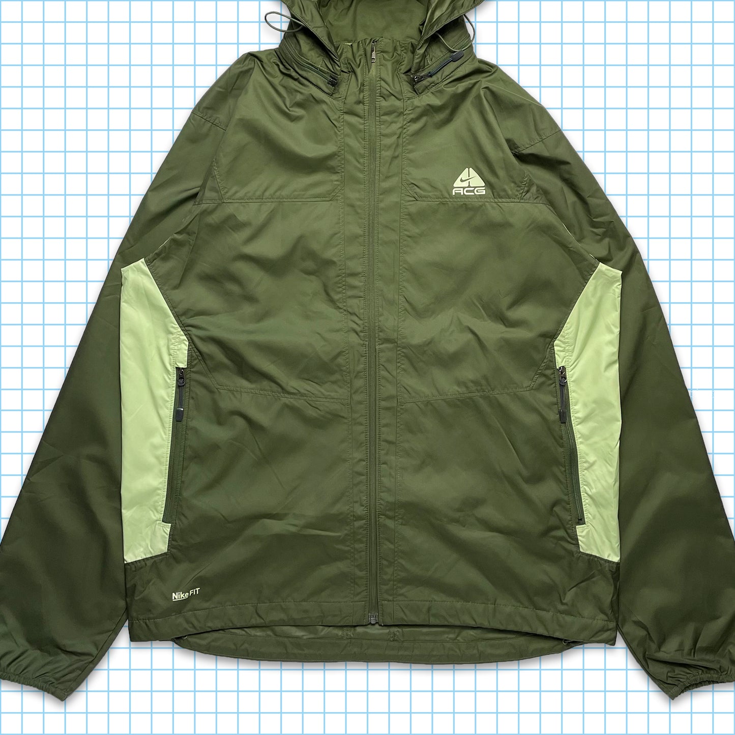 Nike ACG NikeFit Contrast Green Water Repellant Track Jacket Holiday 06' - Large