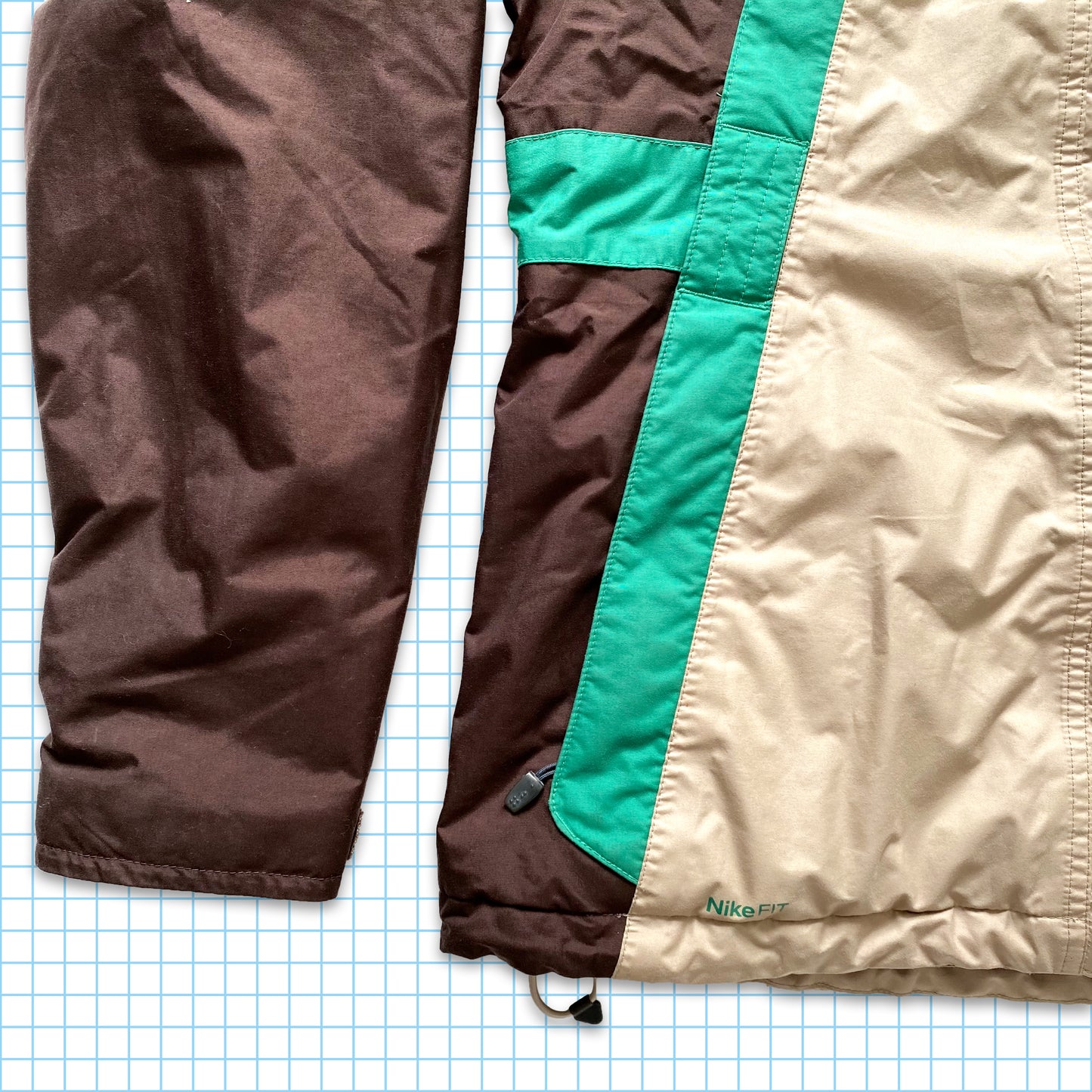 Vintage Nike ACG Triple Split Colour Panel Padded Jacket - Medium