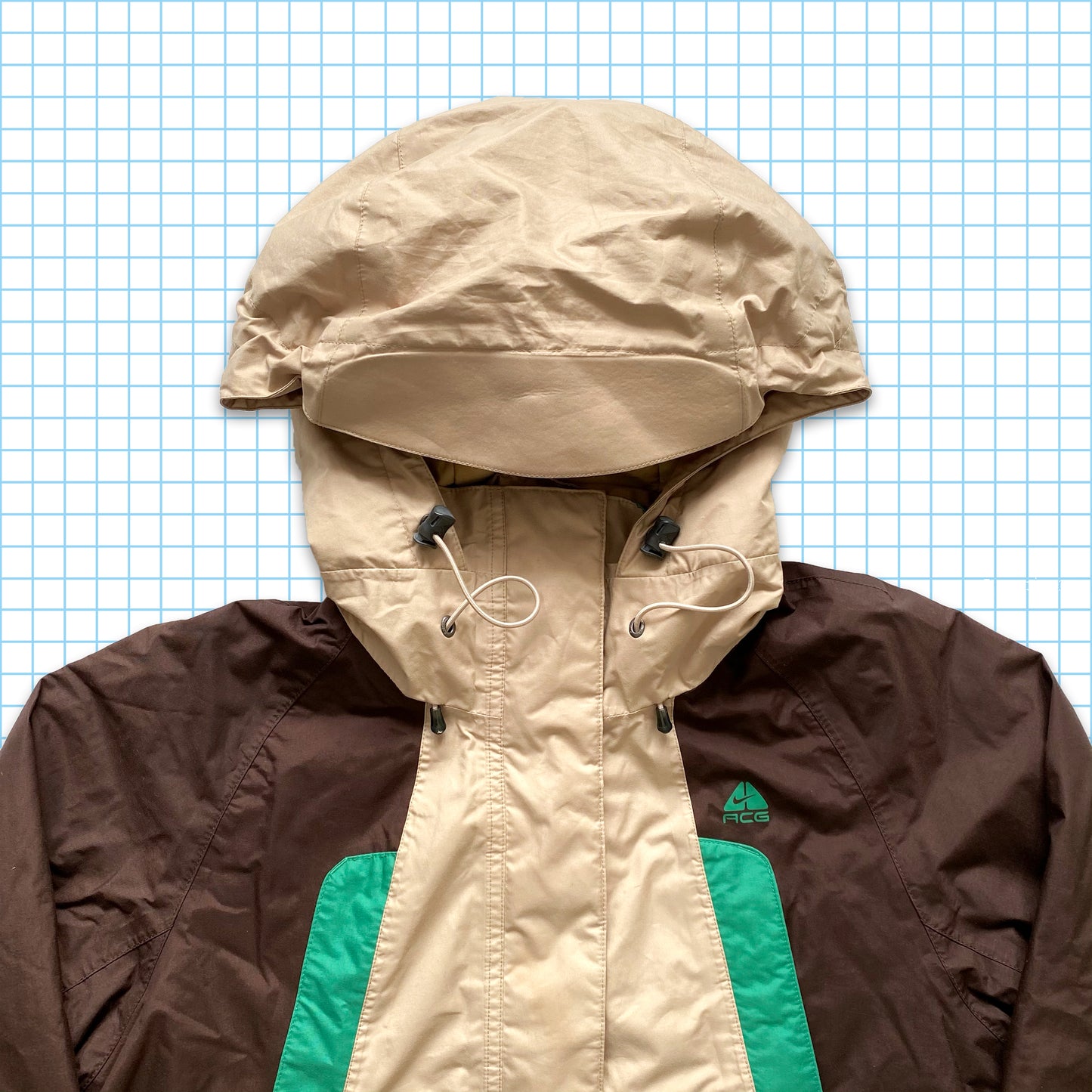 Vintage Nike ACG Triple Split Colour Panel Padded Jacket - Medium