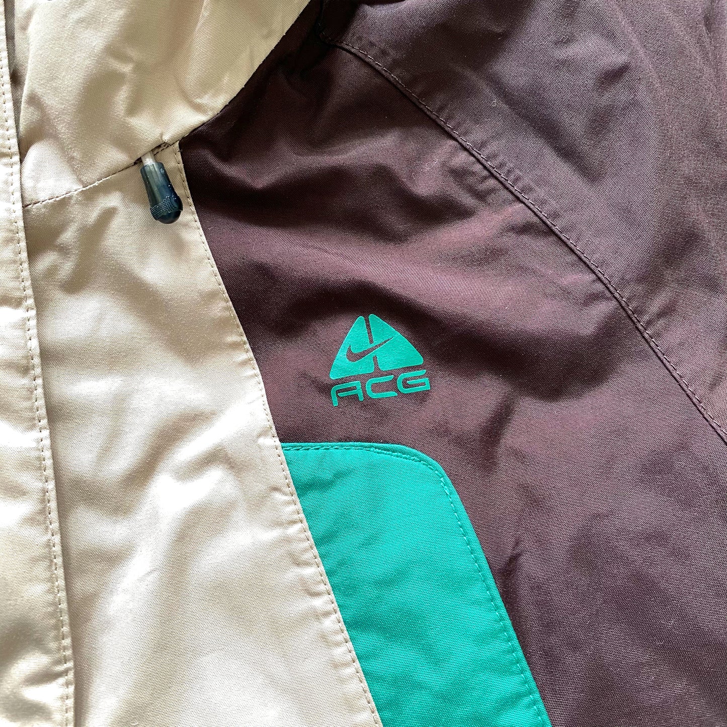 Vintage Nike ACG Triple Split Colour Panel Padded Jacket - Large