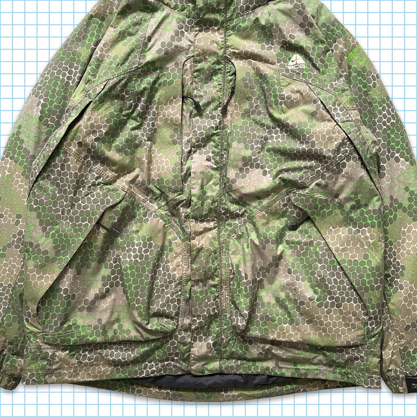 Vintage Nike ACG Reptile Print Multi Pocket Padded Jacket - Extra Large / Extra Extra Large