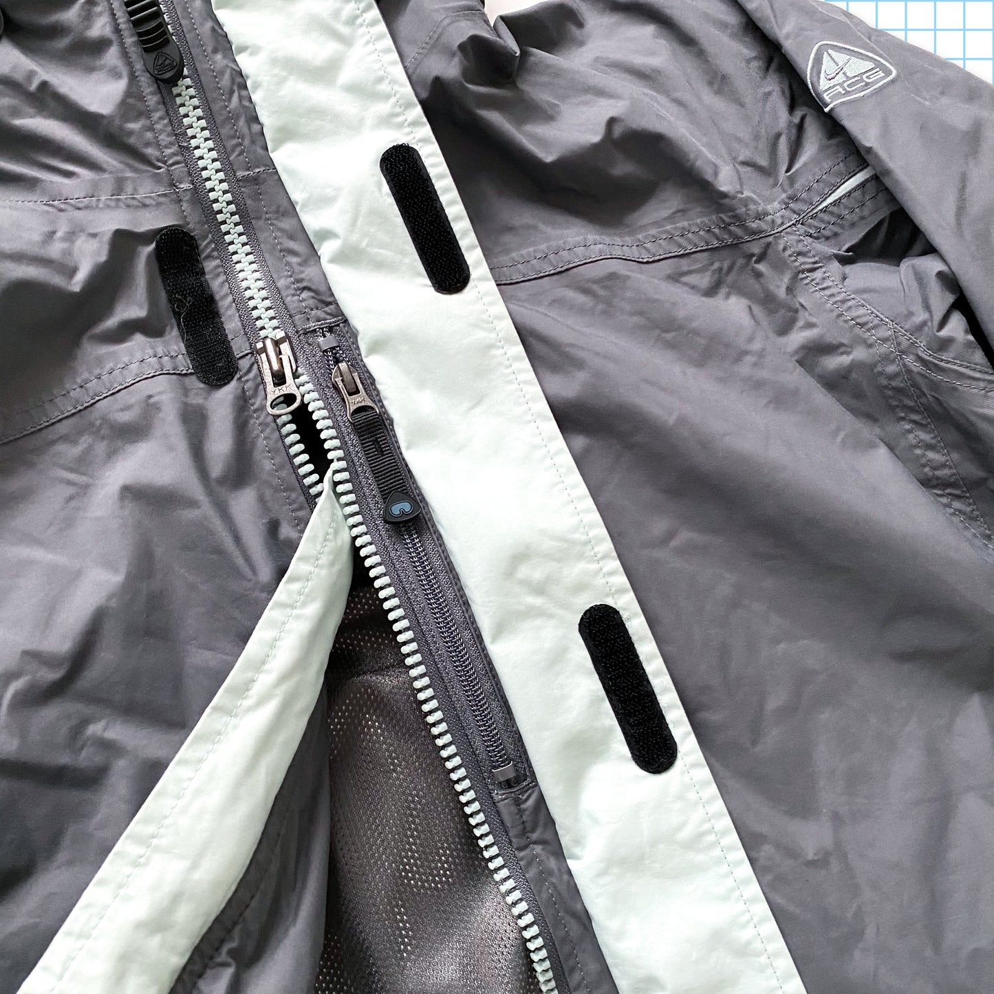 veste de ski vintage Nike ACG Grey Ice rembourrée poids lourd - Moyen / Grand