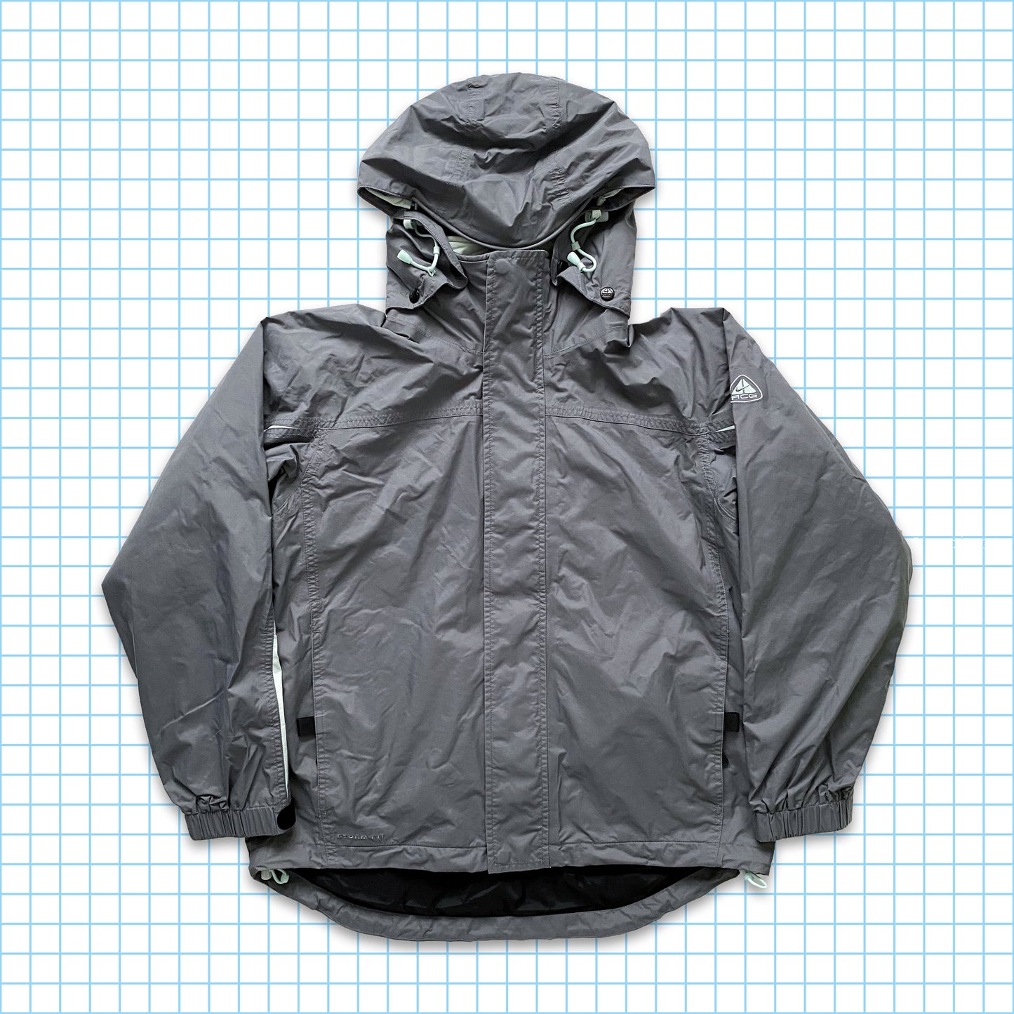 veste de ski vintage Nike ACG Grey Ice rembourrée poids lourd - Moyen / Grand