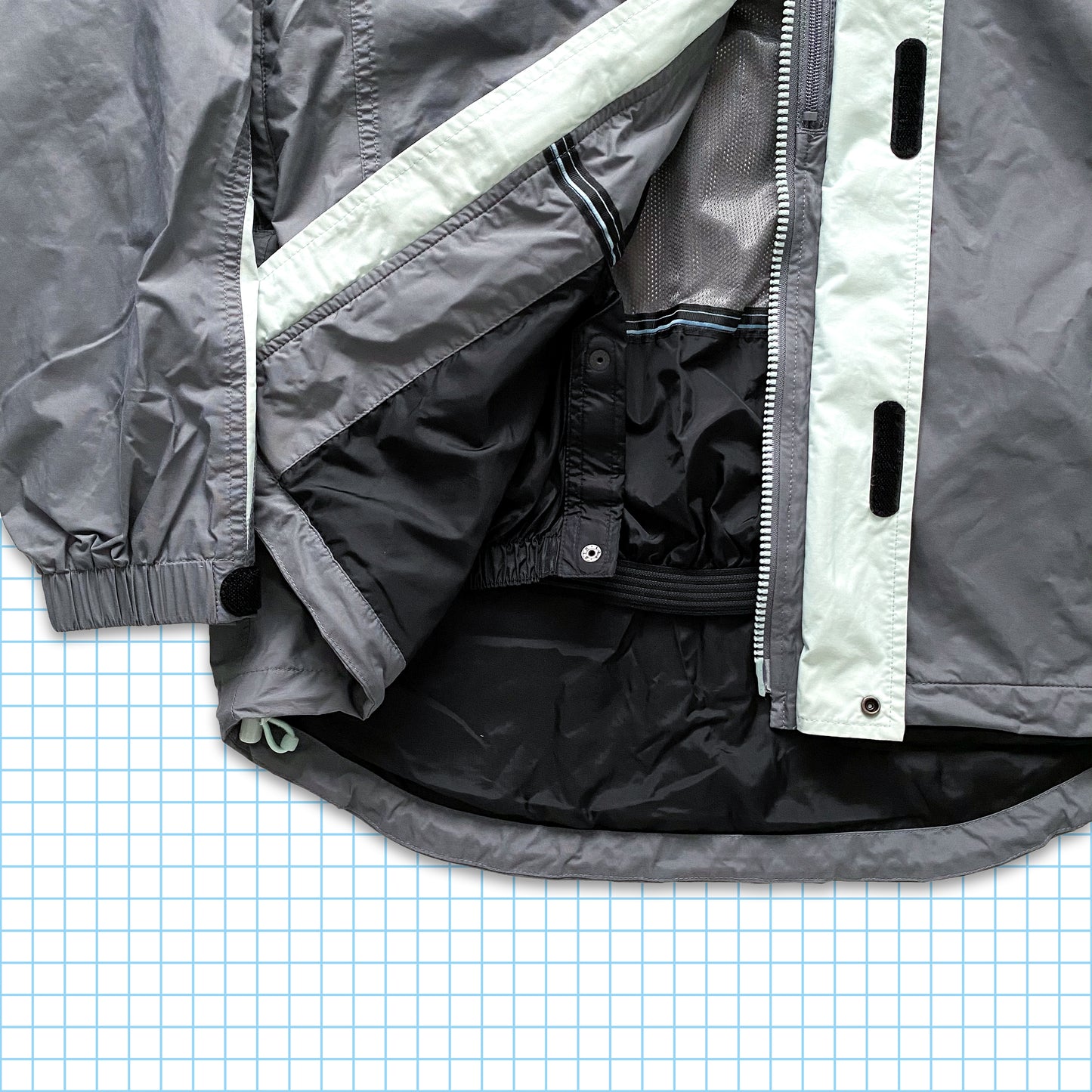 veste de ski vintage Nike ACG Grey Ice rembourrée poids lourd - Moyen / Grand