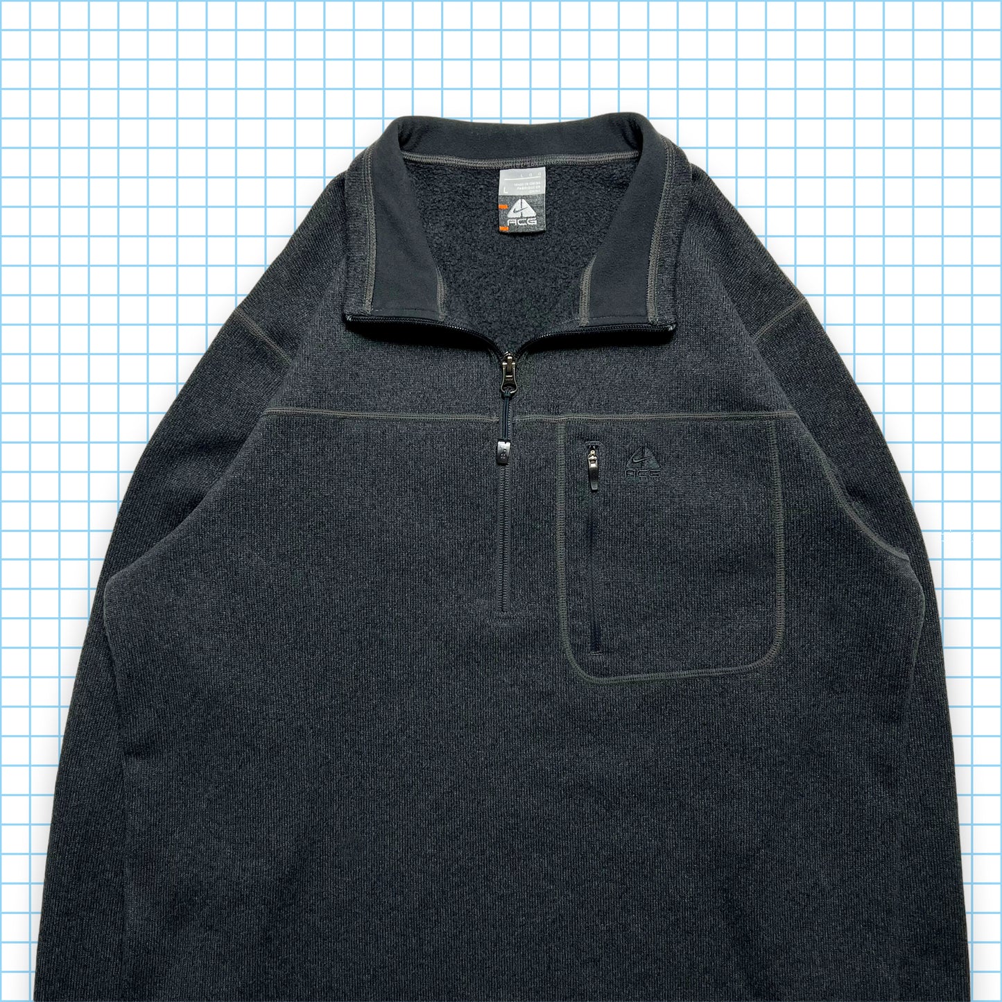 Nike ACG Slate Grey Tonal Quarter Zip - Large / Extra Large