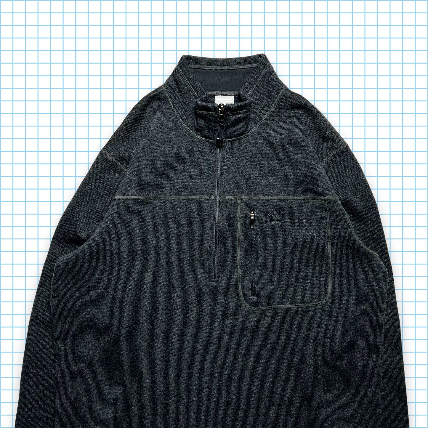 Nike ACG Slate Grey Tonal Quarter Zip - Large / Extra Large