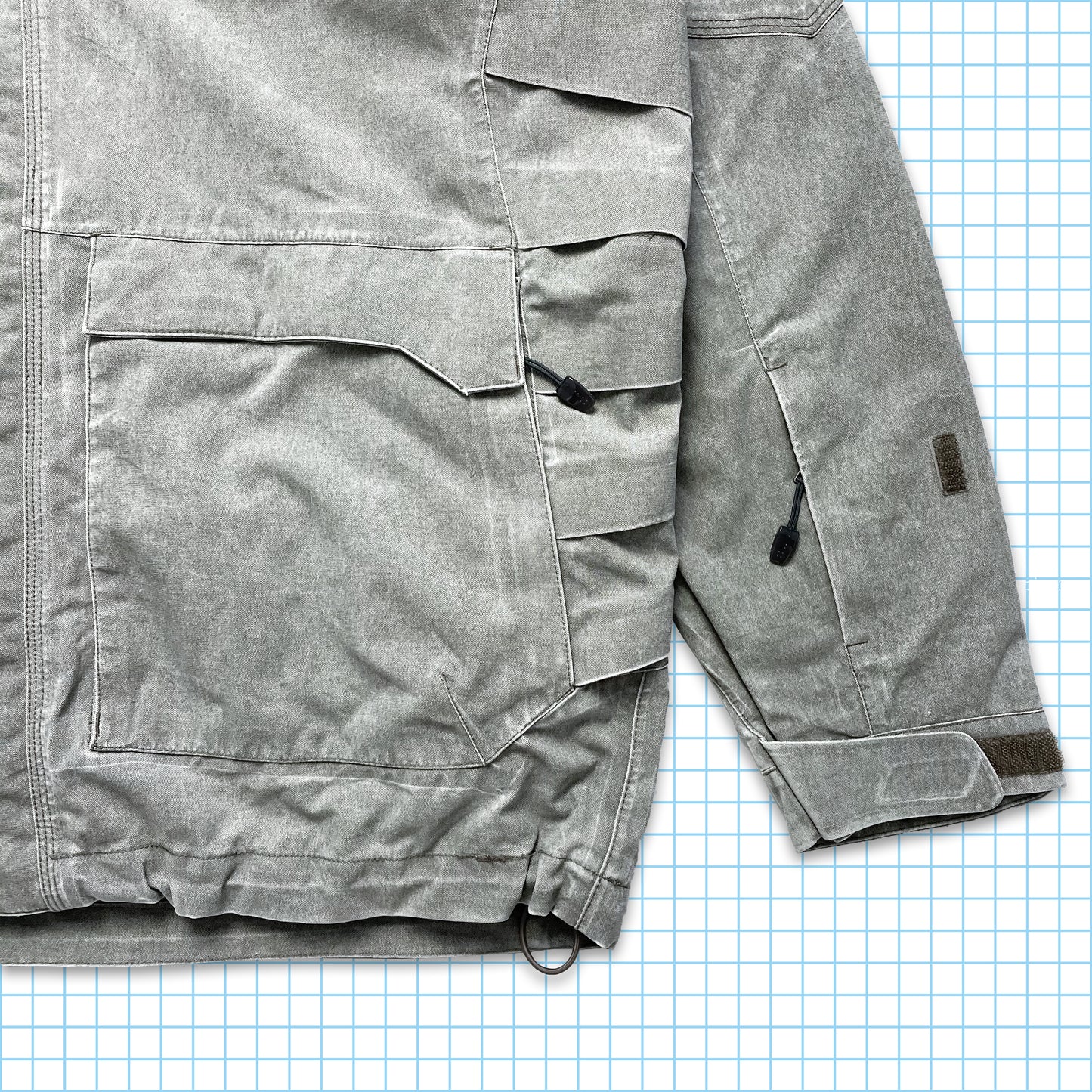 Vintage Nike ACG Brushed Slate Multi Pocket Padded Jacket - Extra Large