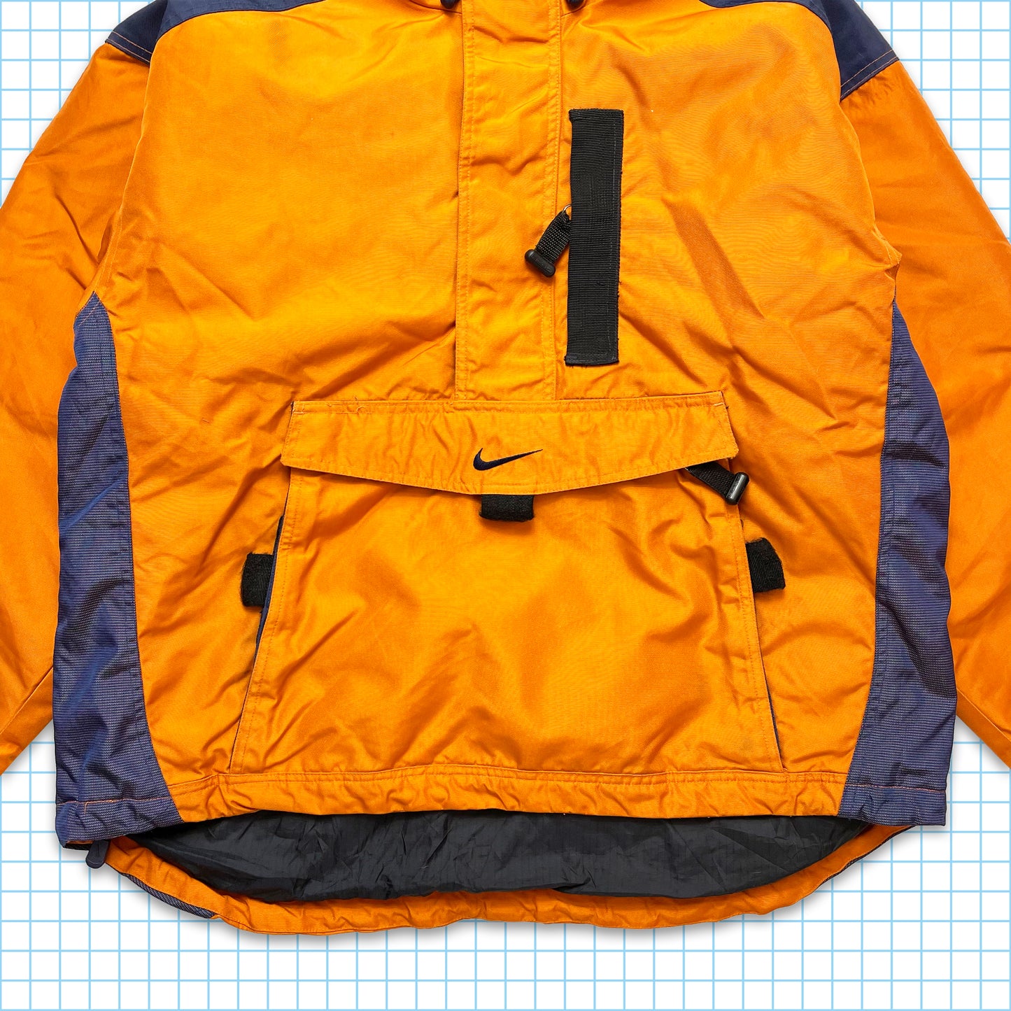 Nike ACG Orange Heavy Duty Storm-Fit Half-Zip Waterproof Pullover - Large / Extra Large