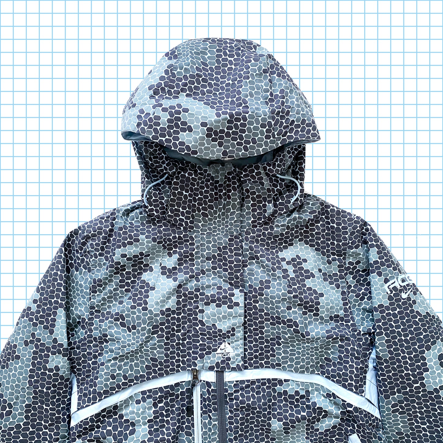 vintage Nike ACG Reptile Hex Camo All Over Print Veste rembourrée - Moyenne