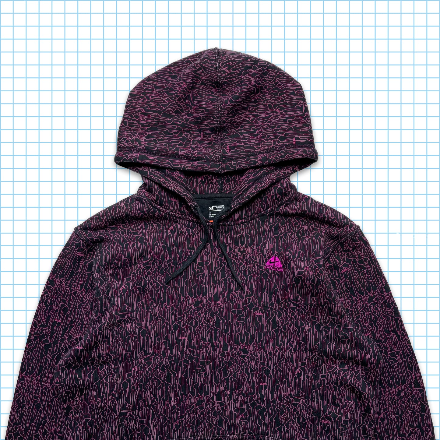 Vintage Nike ACG Stencil Graphic Hoodie - Medium