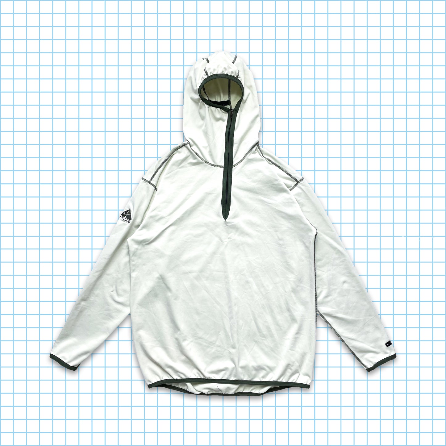 Nike ACG Quarter Zip Balaclava Pull Over Hoodie Summer 08' - Large / Extra Large