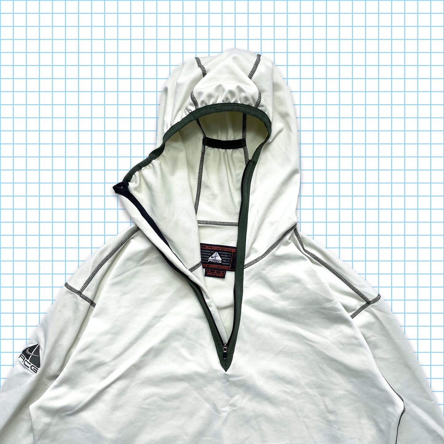 Nike ACG Quarter Zip Balaclava Pull Over Hoodie Summer 08' - Large / Extra Large