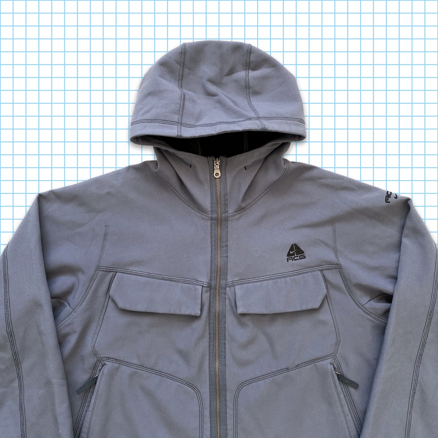 Vintage Nike ACG Multi Pocket Hooded Jacket - Large