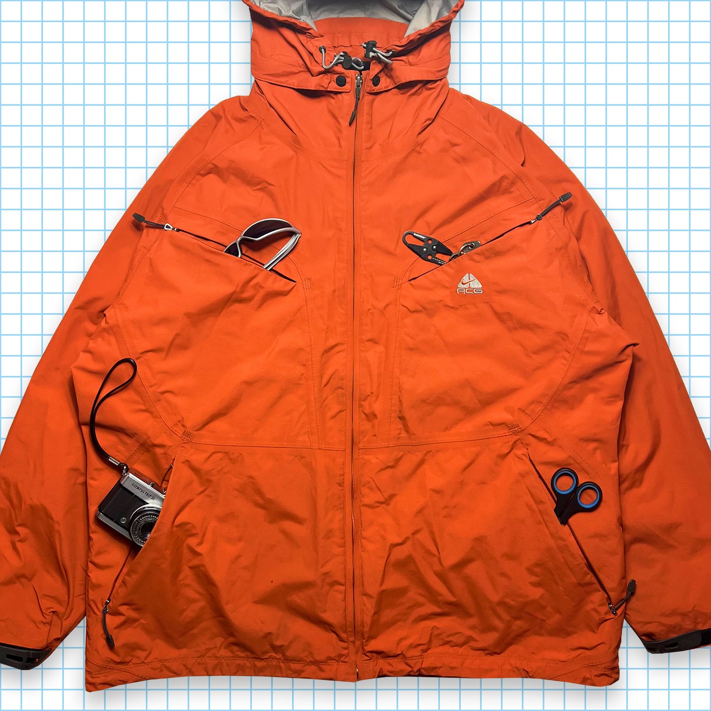 Nike ACG Burnt Orange Multi PocketTechnical 2in1 Jacket - Extra Large / Extra Extra Large
