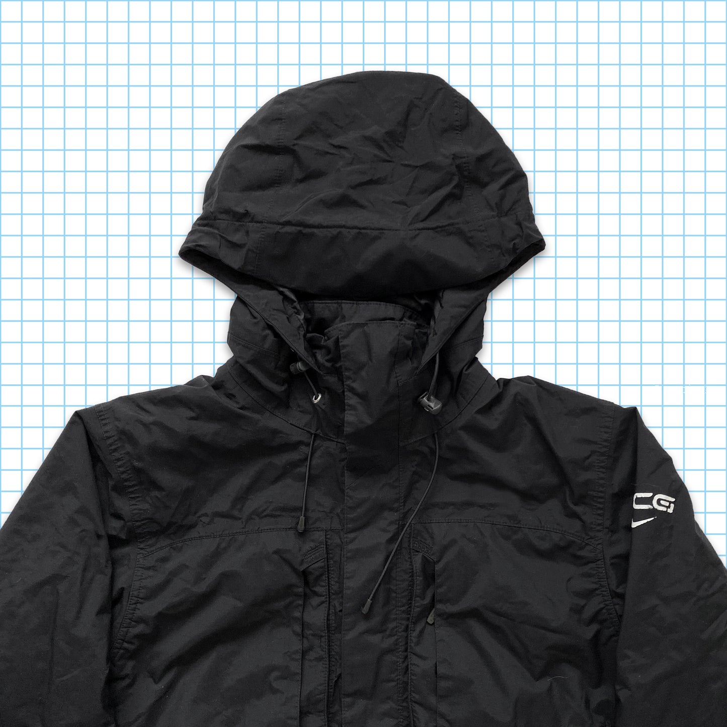 Vintage Nike ACG Stealth Black Padded Multi Pocket - Large / Extra Large